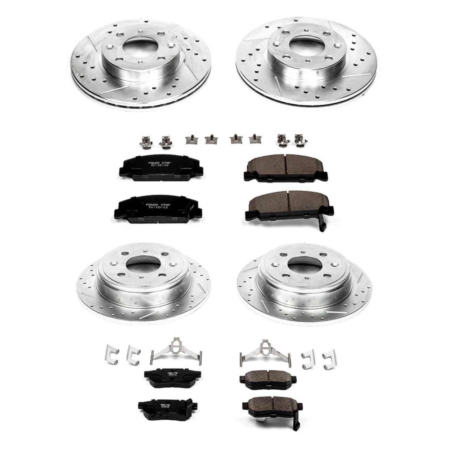 Power Stop 1989 Honda CRX Front & Rear Z23 Evolution Sport Brake Kit