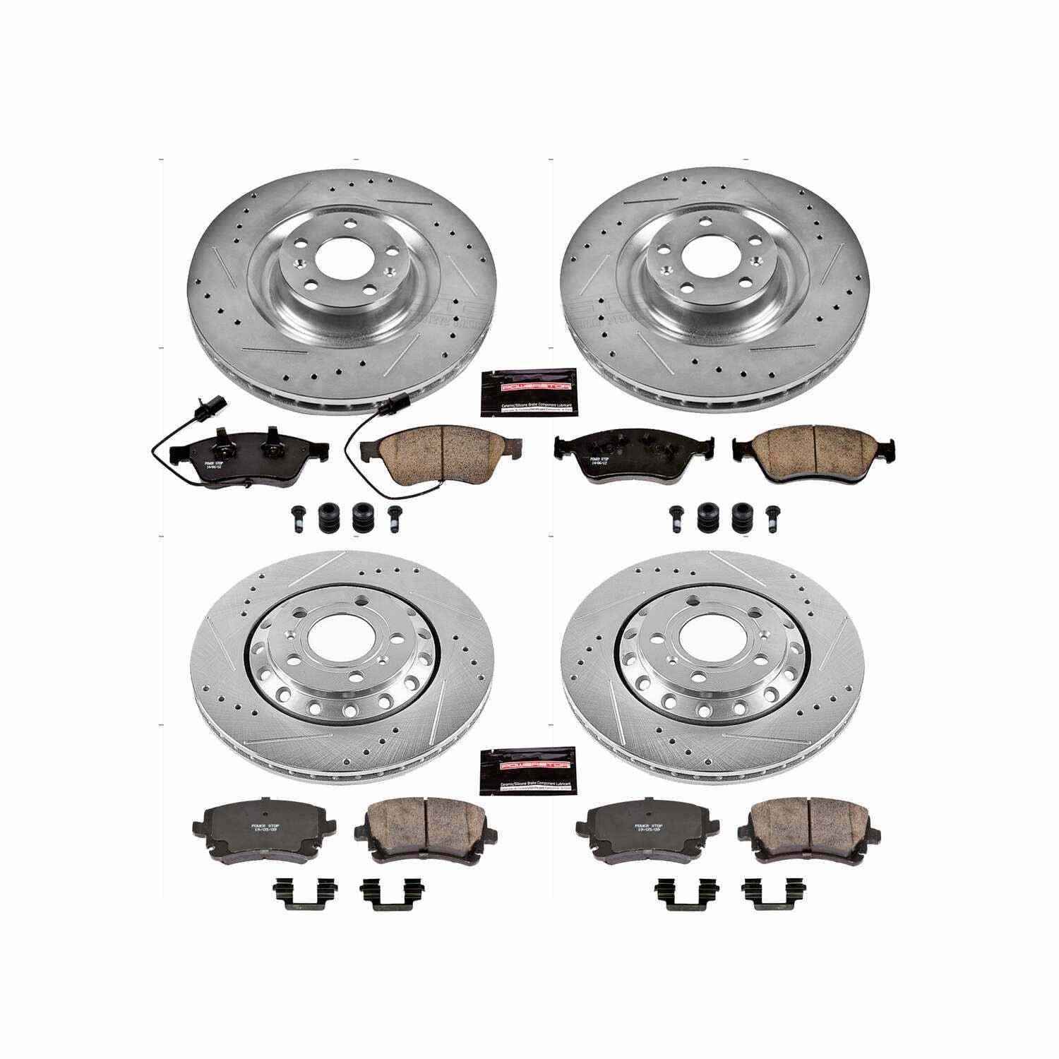 Power Stop 03-10 Audi A8 Quattro Front & Rear Z23 Evolution Sport Brake Kit