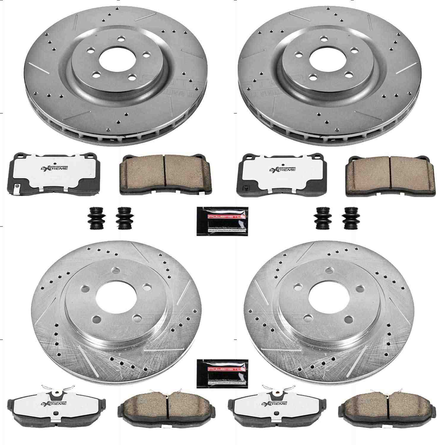Power Stop 07-11 Ford Mustang Front & Rear Z26 Street Warrior Brake Kit