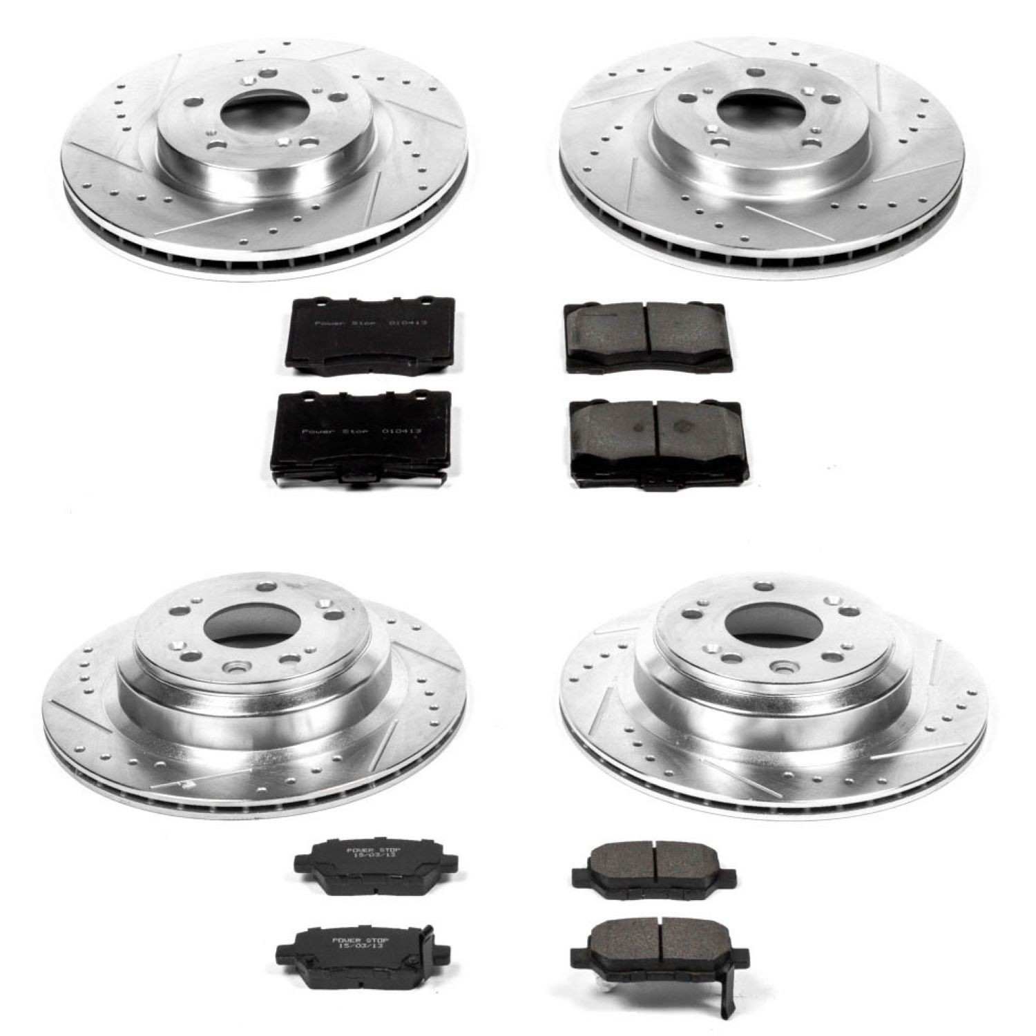 Power Stop 05-12 Acura RL Front & Rear Z23 Evolution Sport Brake Kit