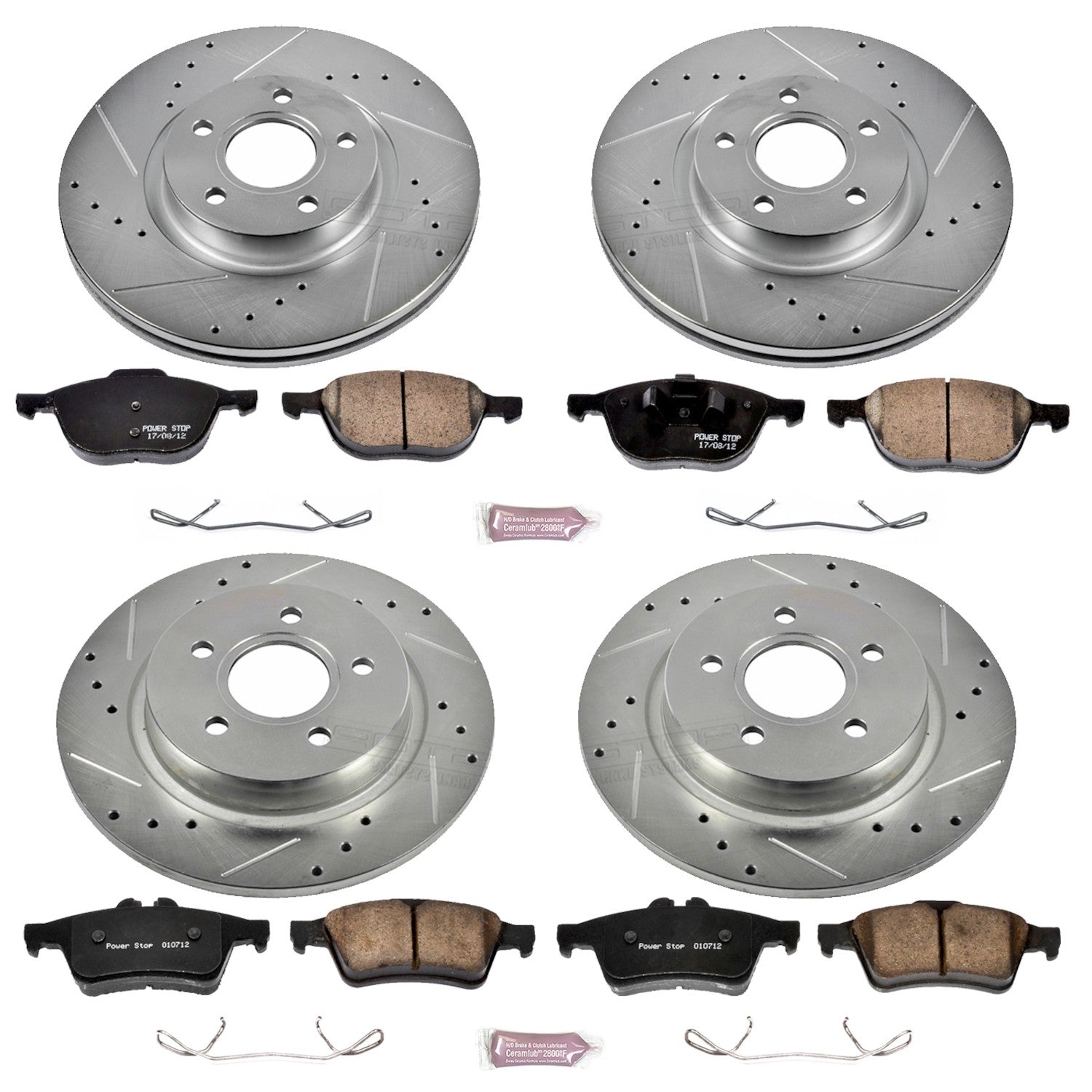 Power Stop 08-13 Volvo C30 Front & Rear Z23 Evolution Sport Brake Kit