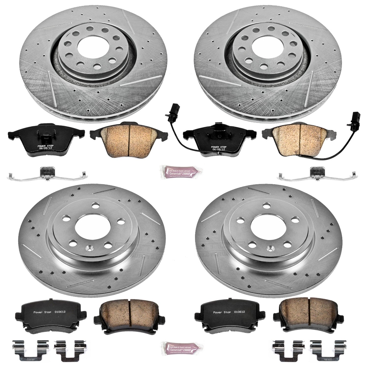 Power Stop 05-09 Audi A4 Front & Rear Z23 Evolution Sport Brake Kit