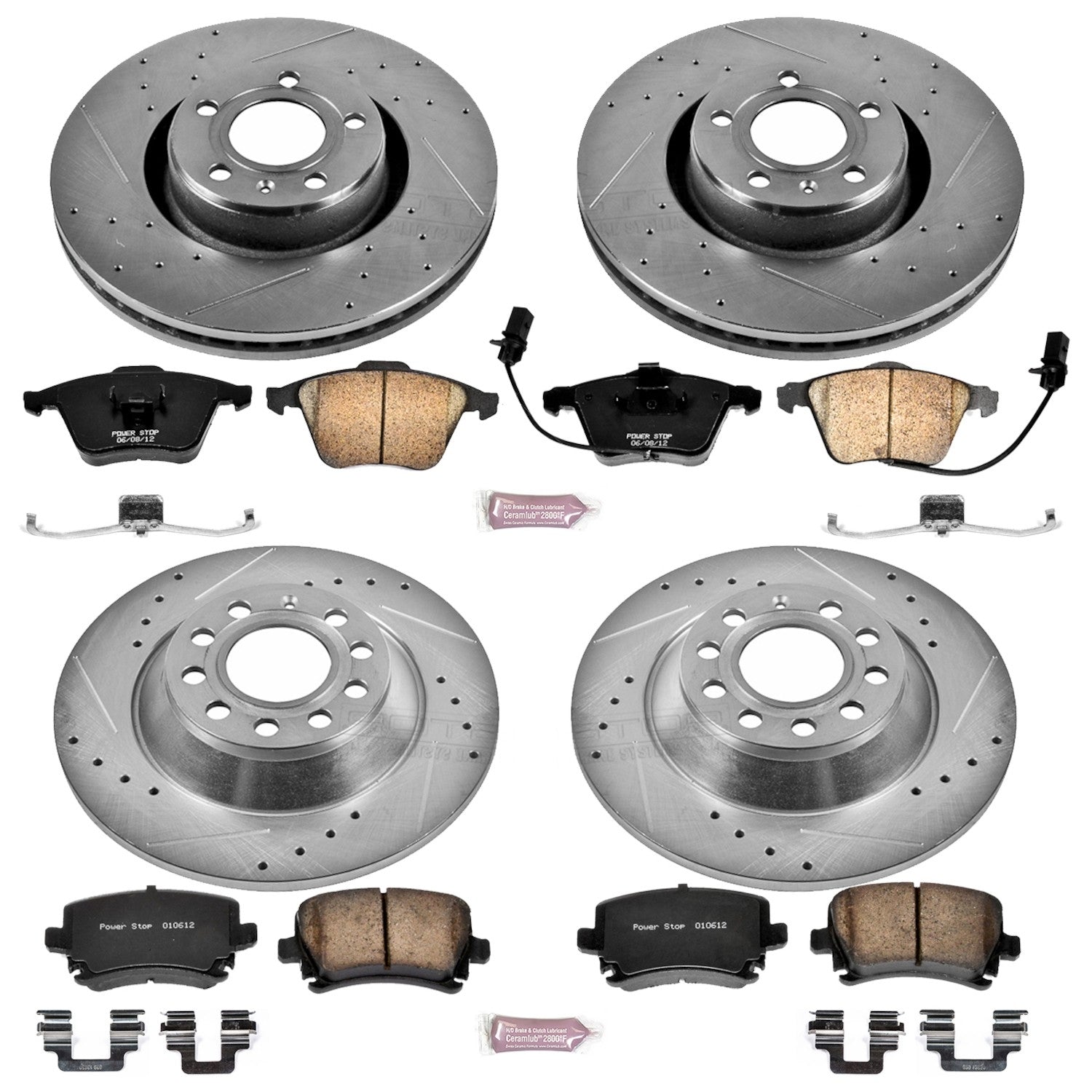 Power Stop 05-11 Audi A6 Front & Rear Z23 Evolution Sport Brake Kit