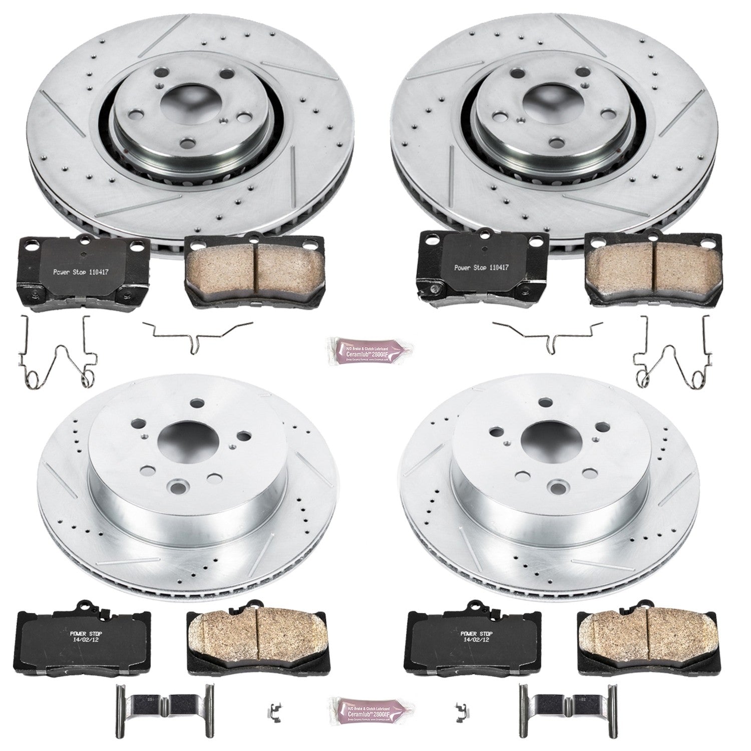 Power Stop 07-11 Lexus GS350 Front & Rear Z23 Evolution Sport Brake Kit