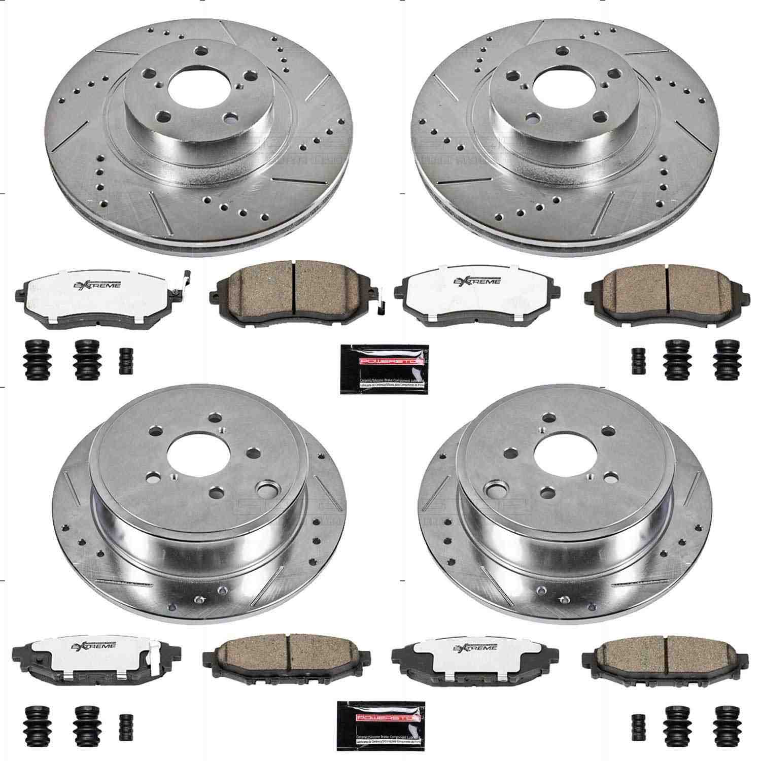 Power Stop 09-10 Subaru Forester Front & Rear Z26 Street Warrior Brake Kit
