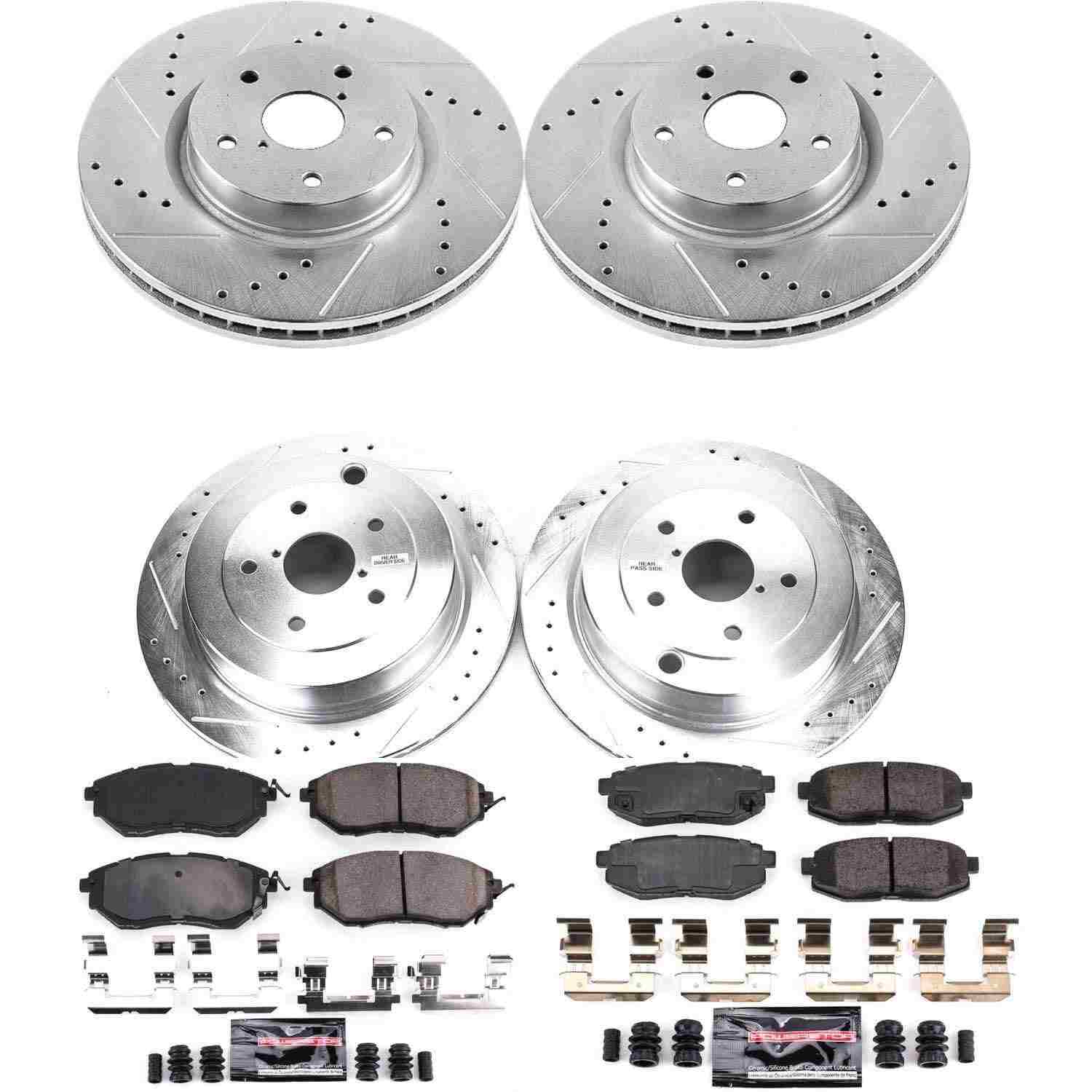 Power Stop 06-07 Subaru B9 Tribeca Front & Rear Z23 Evolution Sport Brake Kit