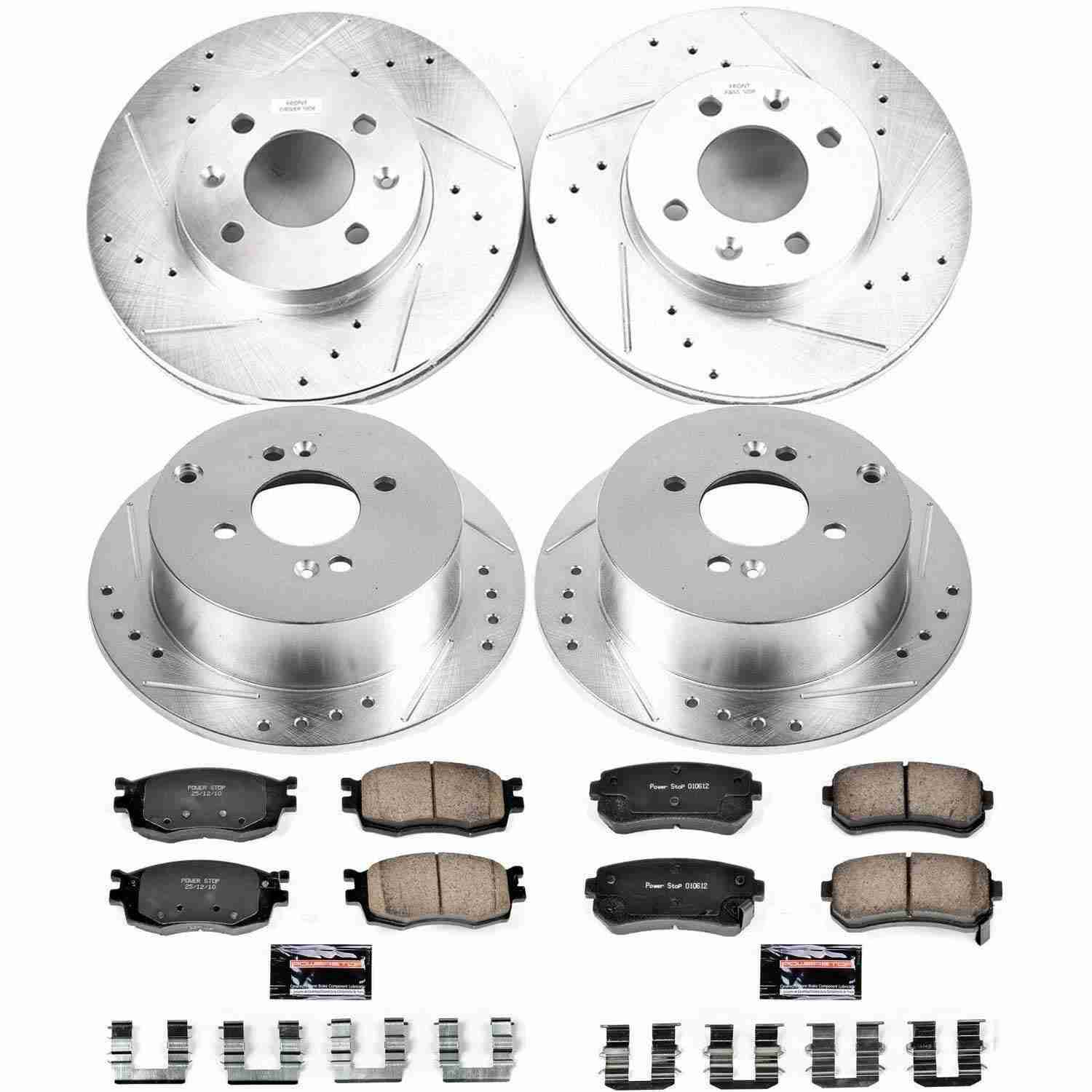 Power Stop 06-07 Hyundai Accent Front & Rear Z23 Evolution Sport Brake Kit