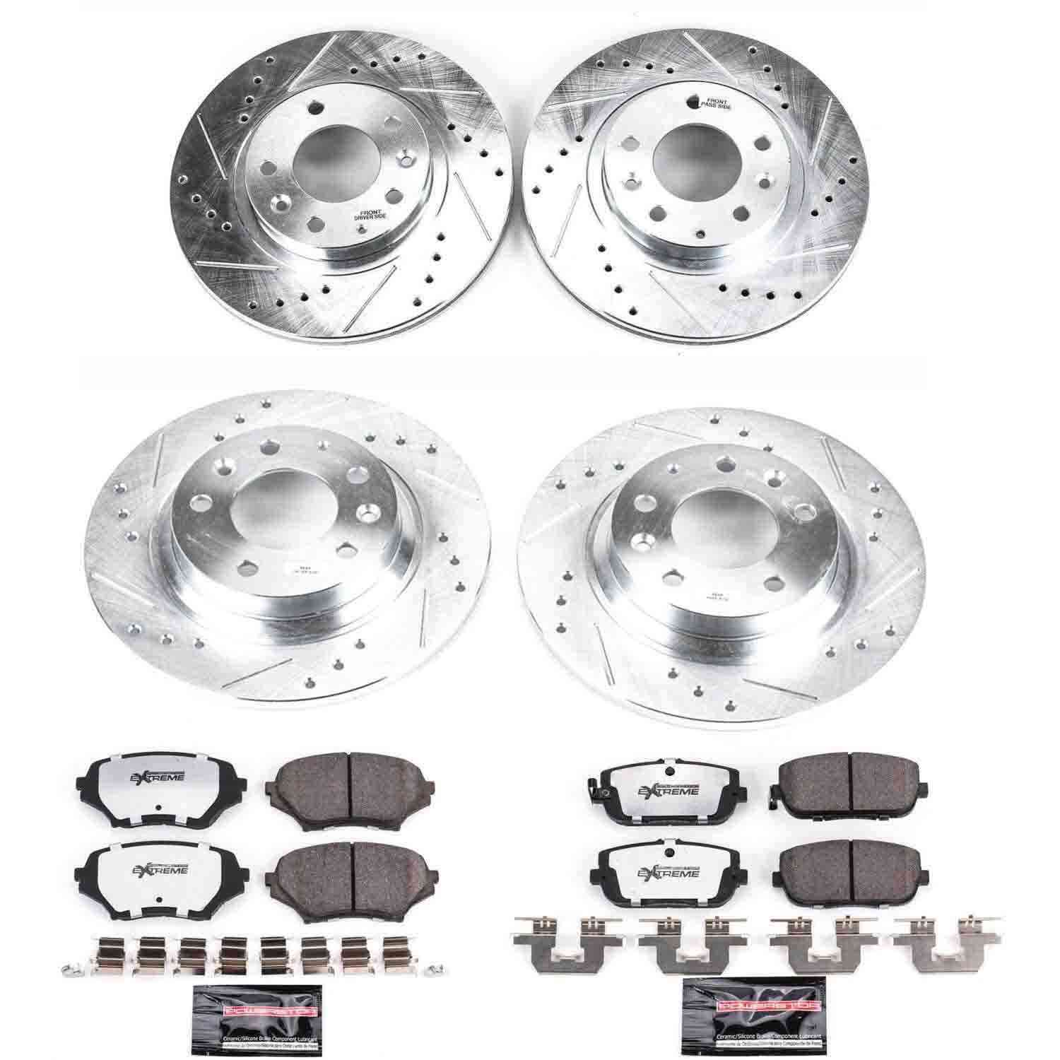 Power Stop 06-15 Mazda MX-5 Miata Front & Rear Z26 Street Warrior Brake Kit