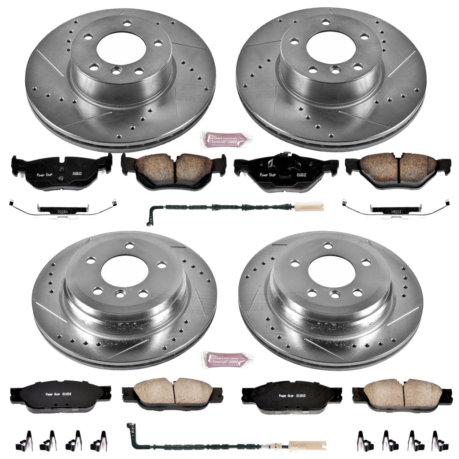 Power Stop 08-10 BMW 328i Front & Rear Z23 Evolution Sport Brake Kit