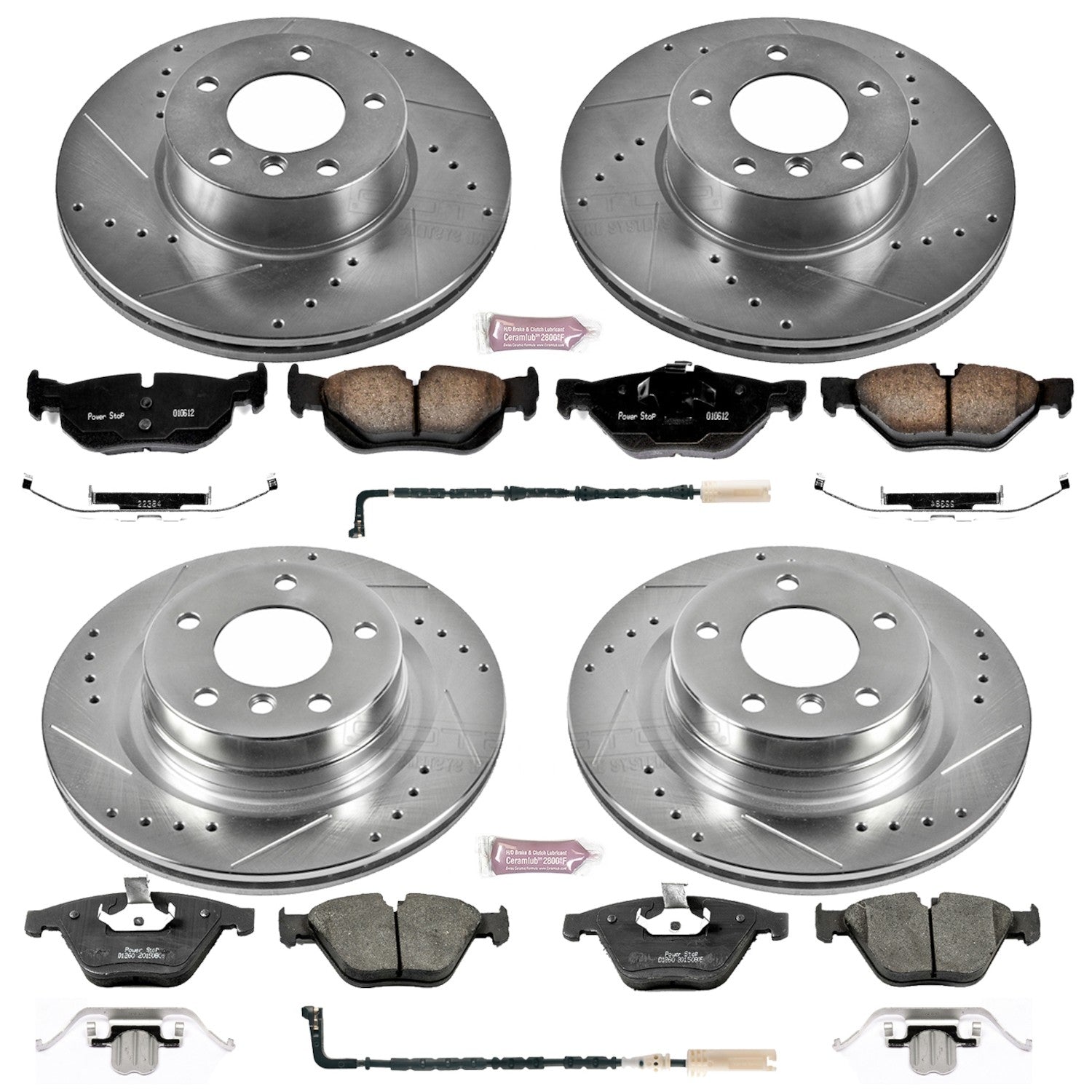 Power Stop 08-10 BMW 328i Front & Rear Z23 Evolution Sport Brake Kit