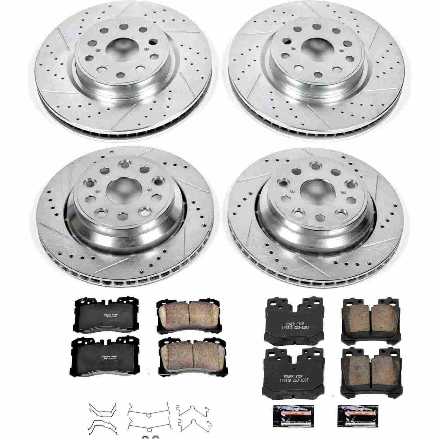 Power Stop 07-09 Lexus LS460 Front & Rear Z23 Evolution Sport Brake Kit