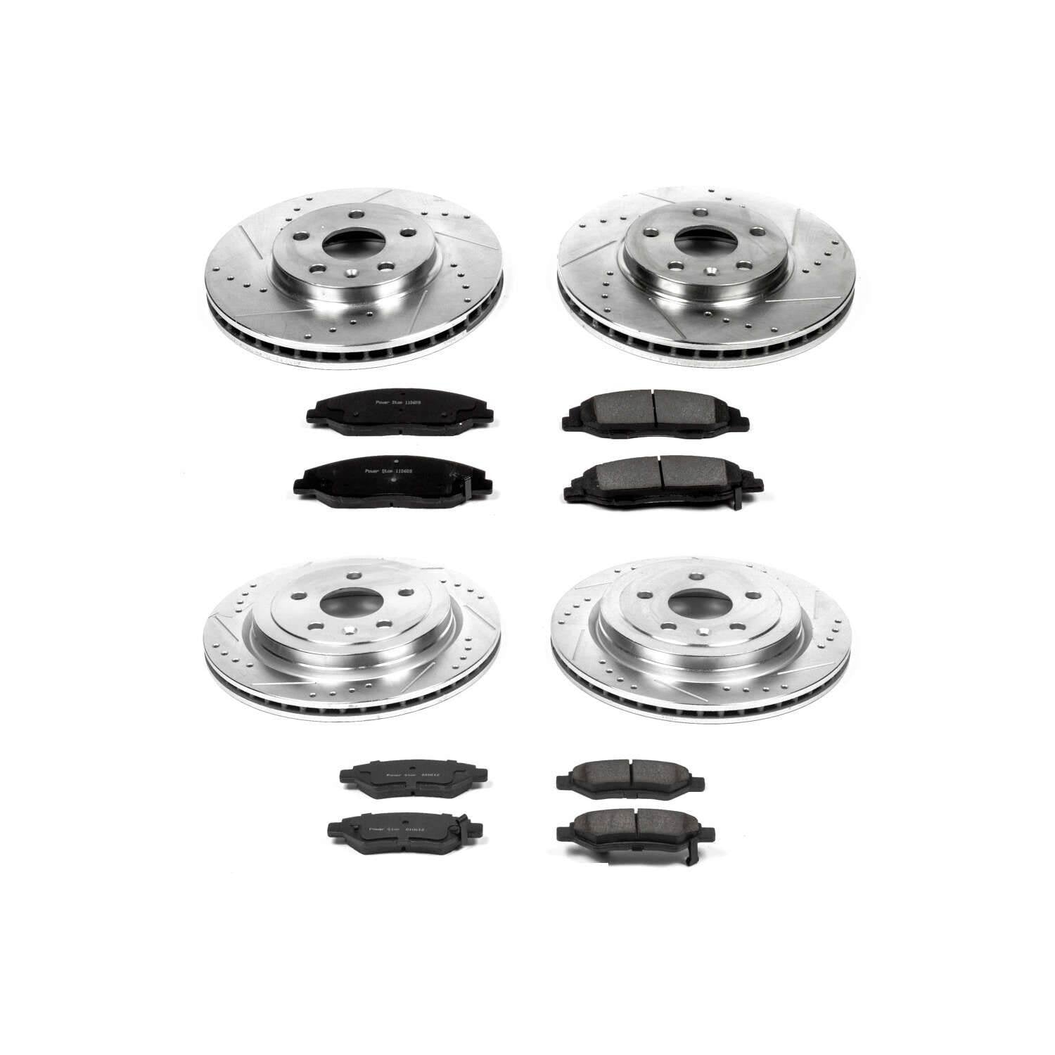 Power Stop 08-14 Cadillac CTS Front & Rear Z23 Evolution Sport Brake Kit