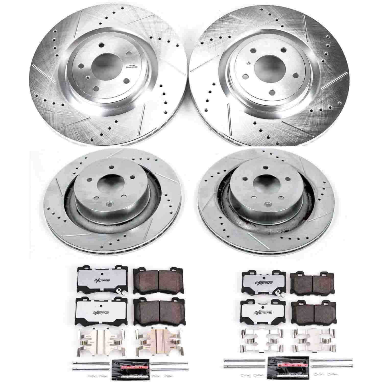 Power Stop 08-13 Infiniti G37 Front & Rear Z26 Street Warrior Brake Kit