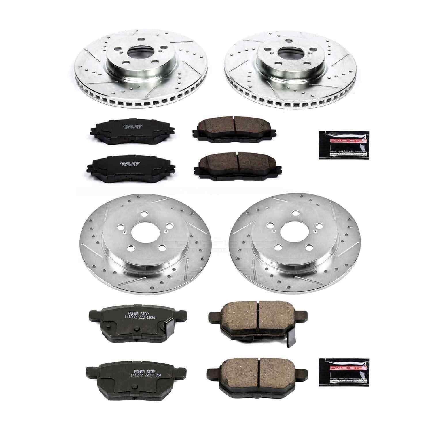Power Stop 09-10 Pontiac Vibe Front & Rear Z23 Evolution Sport Brake Kit