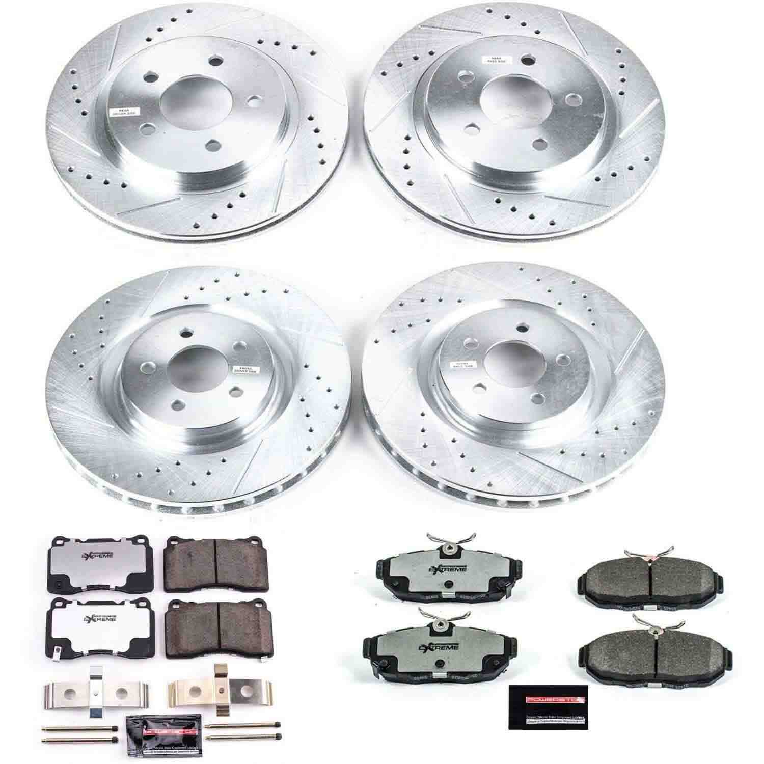 Power Stop 11-14 Ford Mustang Front & Rear Z26 Street Warrior Brake Kit