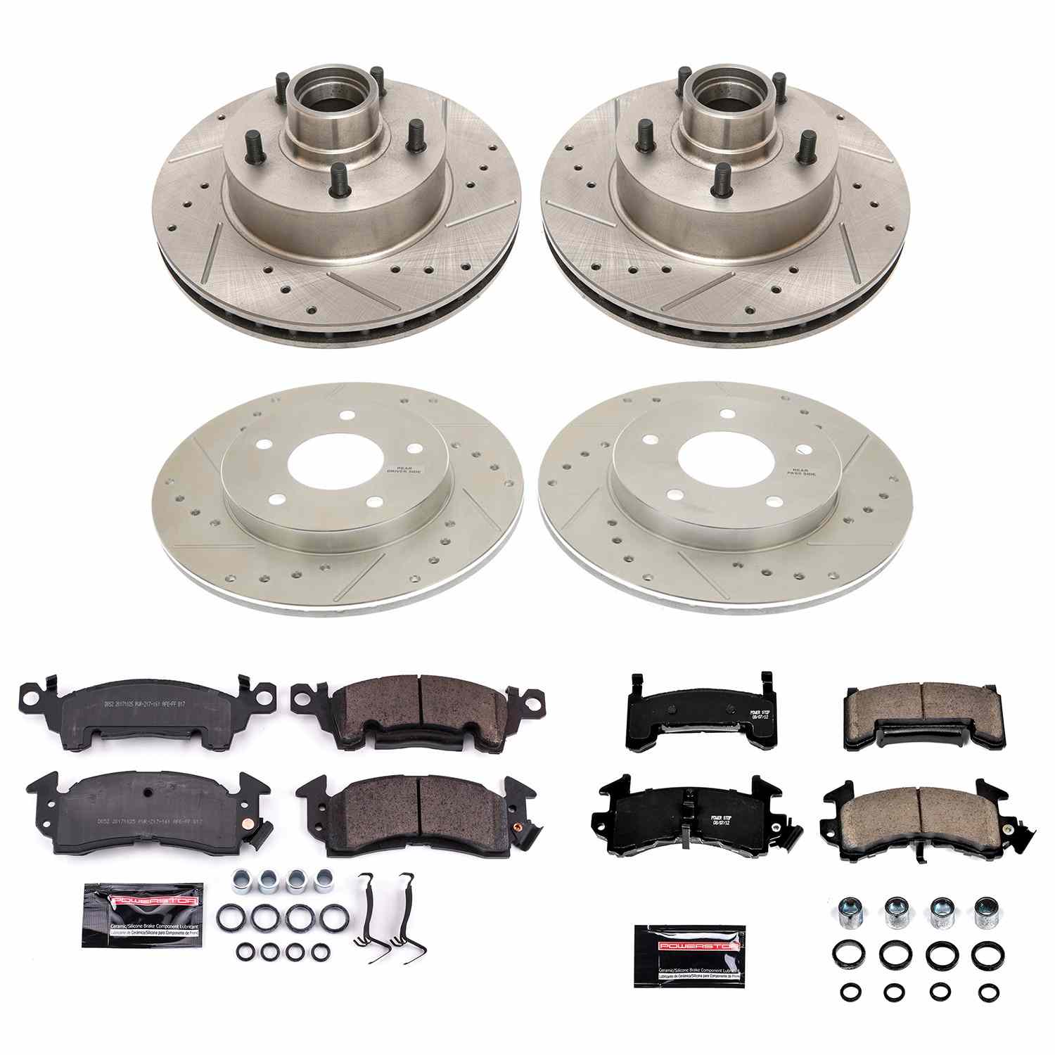 Power Stop 79-81 Pontiac Firebird Front & Rear Z23 Evolution Sport Brake Kit