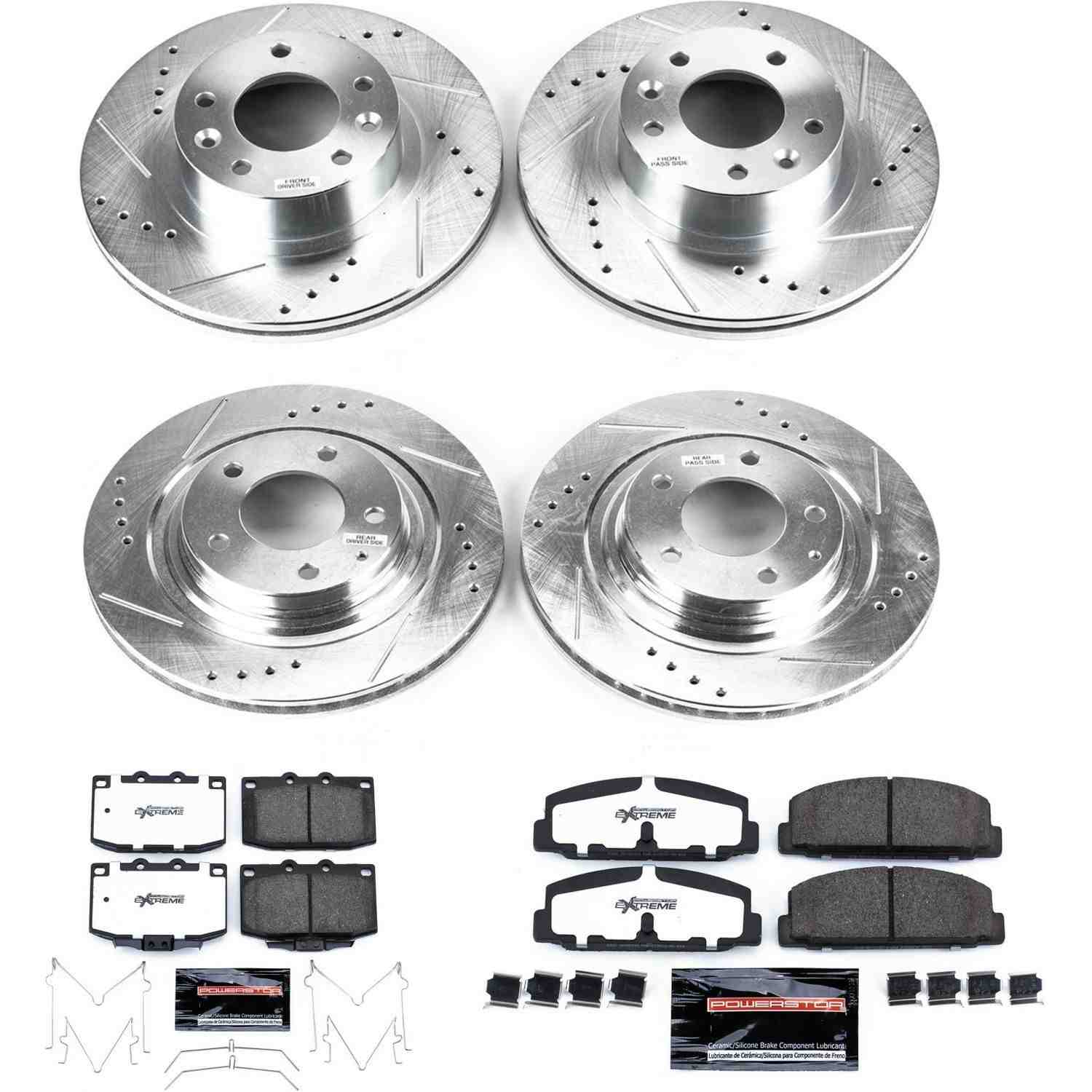 Power Stop 93-95 Mazda RX-7 Front & Rear Z26 Street Warrior Brake Kit