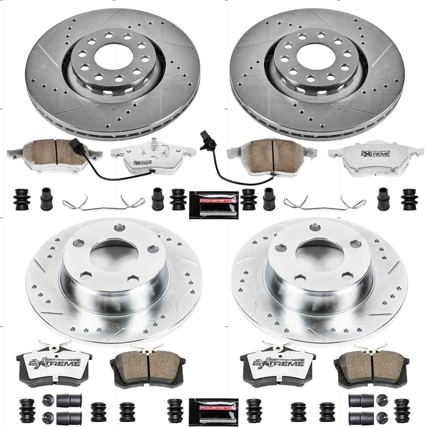 Power Stop 99-04 Audi A6 Quattro Front & Rear Z26 Street Warrior Brake Kit
