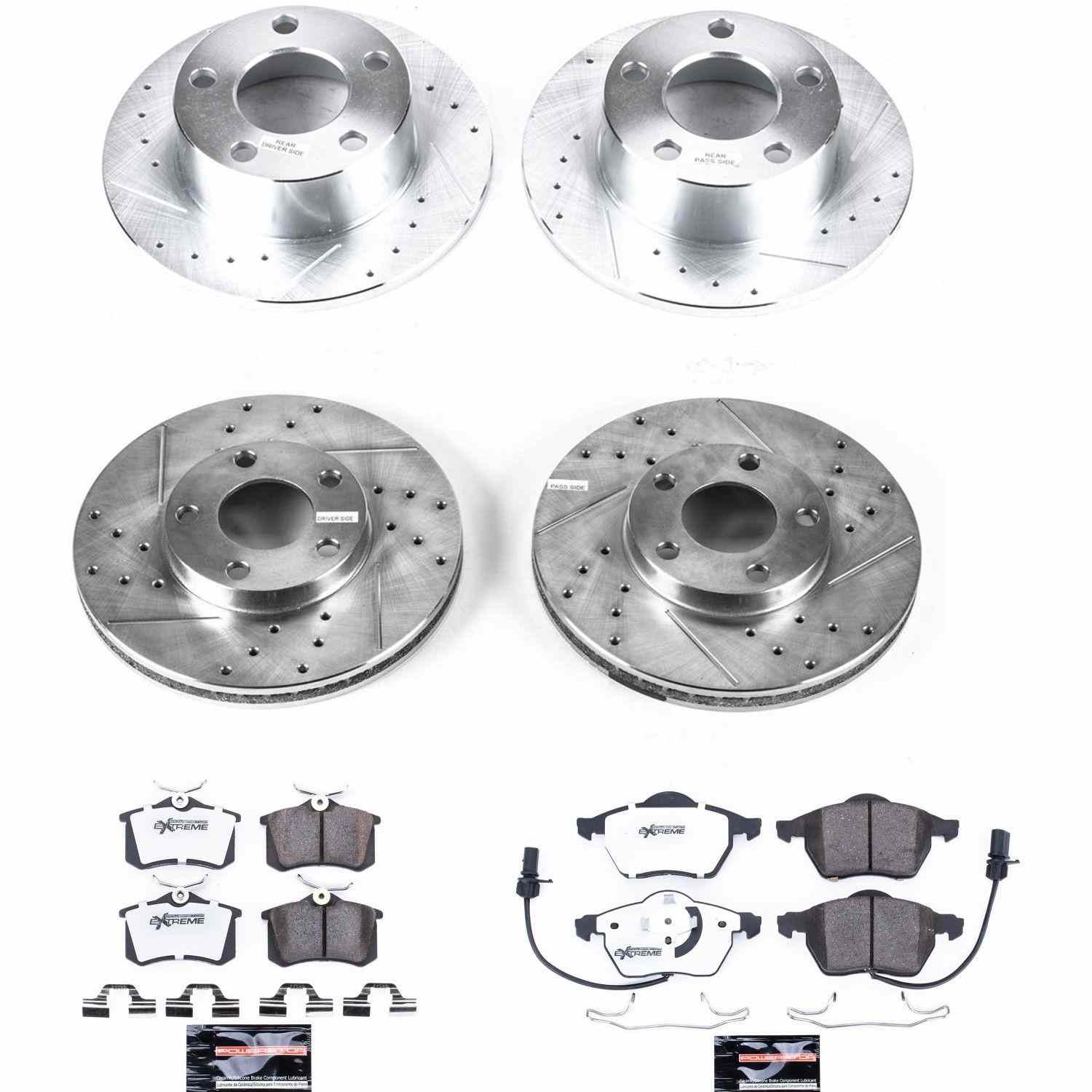 Power Stop 1998 Volkswagen Passat Front & Rear Z26 Street Warrior Brake Kit