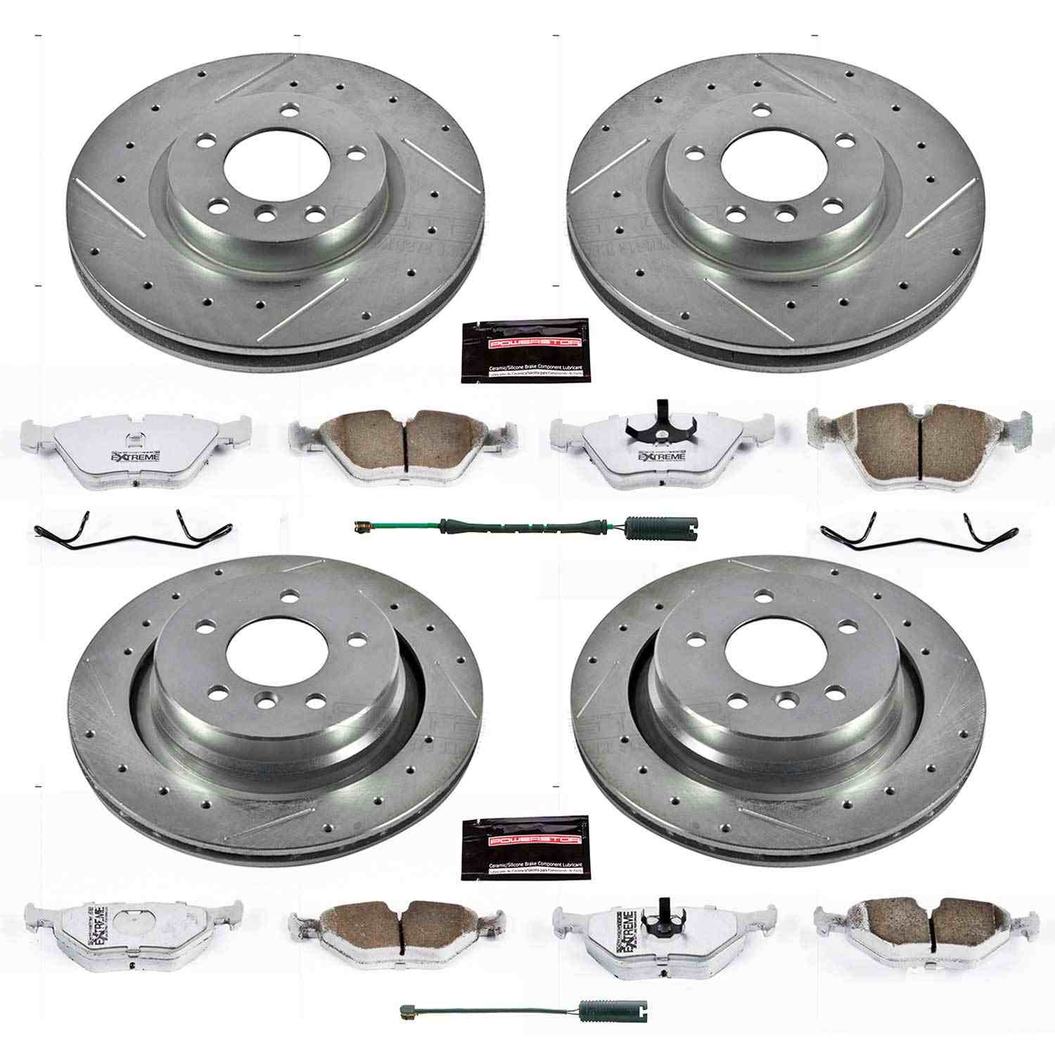 Power Stop 95-99 BMW M3 Front & Rear Z26 Street Warrior Brake Kit