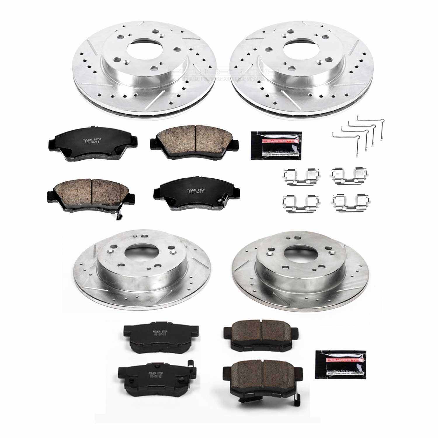 Power Stop 09-11 Honda Civic Front & Rear Z23 Evolution Sport Brake Kit