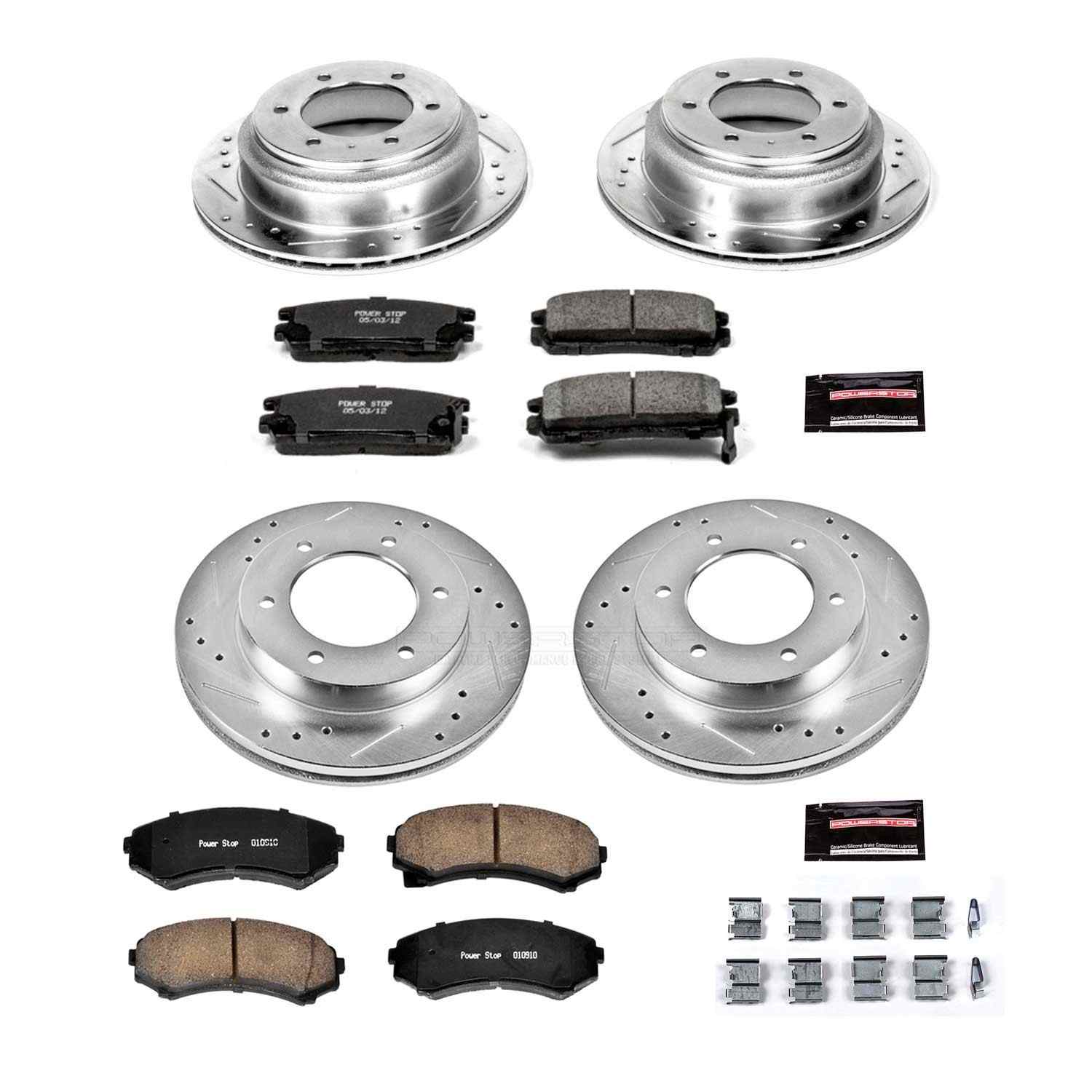 Power Stop 2002 Honda Passport Front & Rear Z23 Evolution Sport Brake Kit