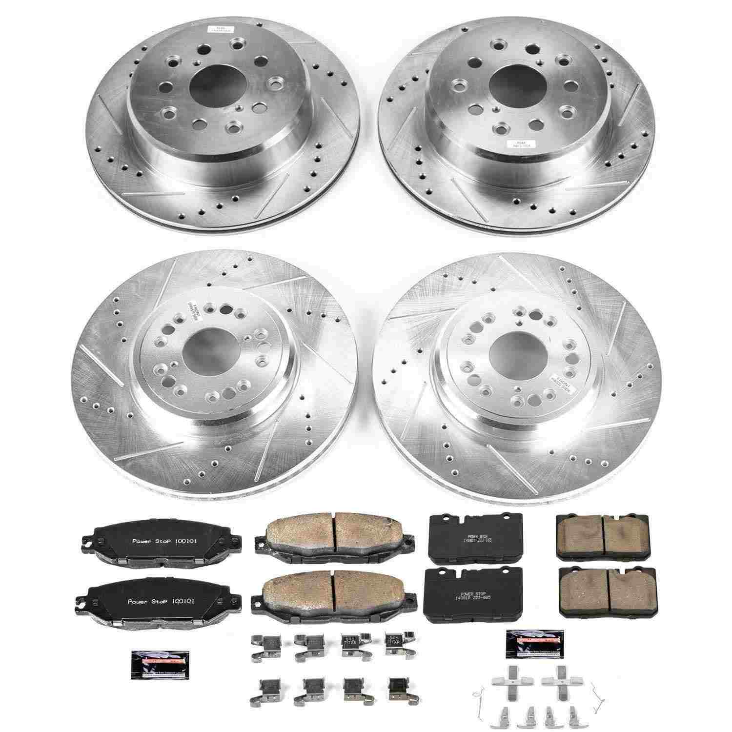 Power Stop 95-00 Lexus LS400 Front & Rear Z23 Evolution Sport Brake Kit