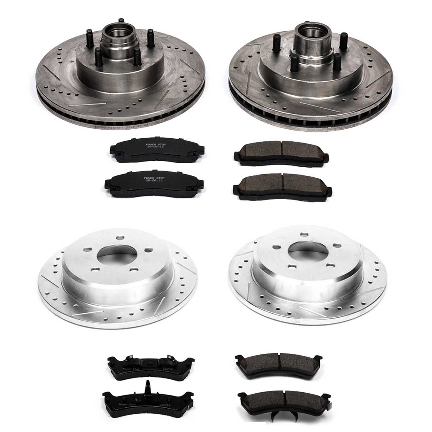 Power Stop 01-02 Ford Explorer Sport Front & Rear Z23 Evolution Sport Brake Kit