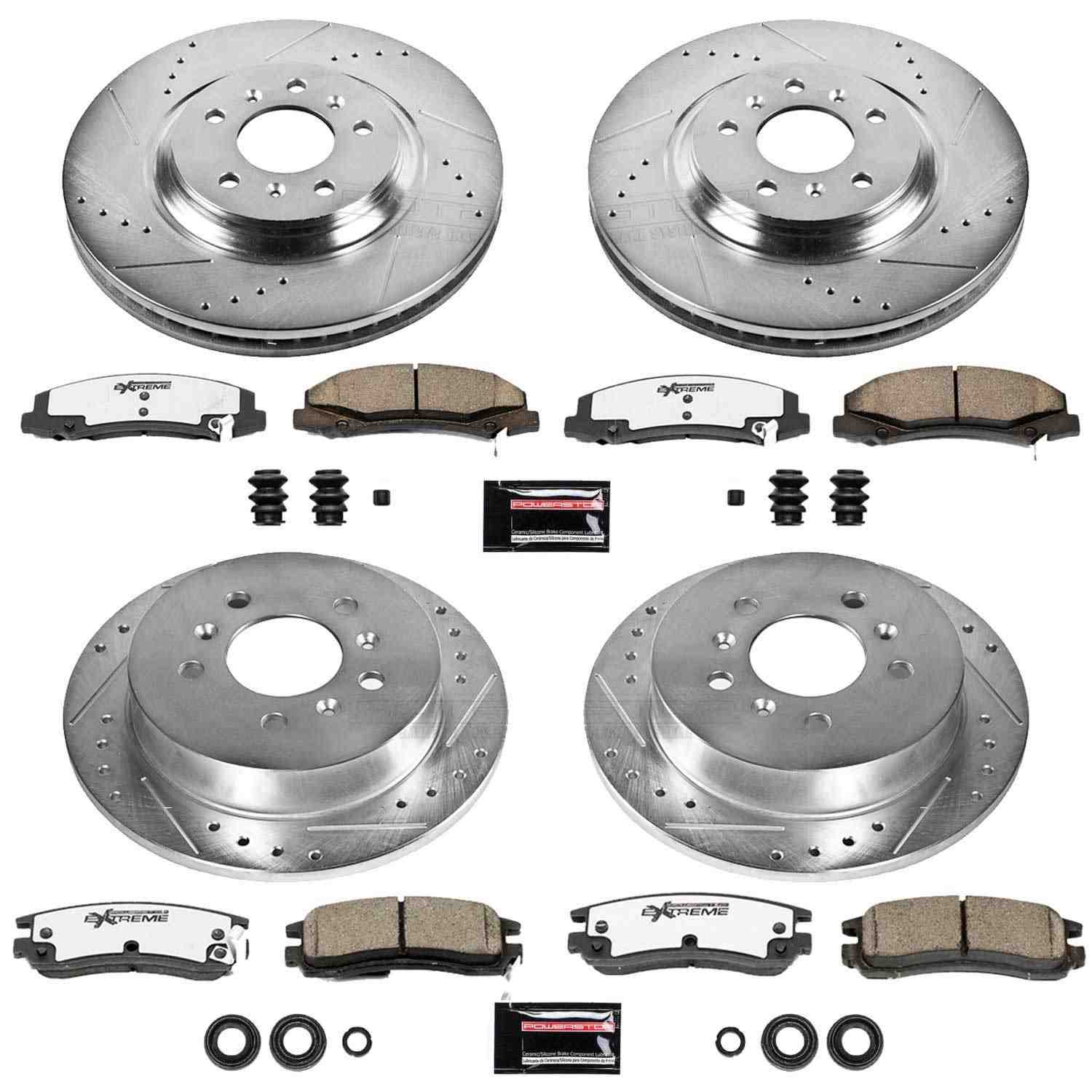 Power Stop 08-09 Buick Allure Front & Rear Z26 Street Warrior Brake Kit