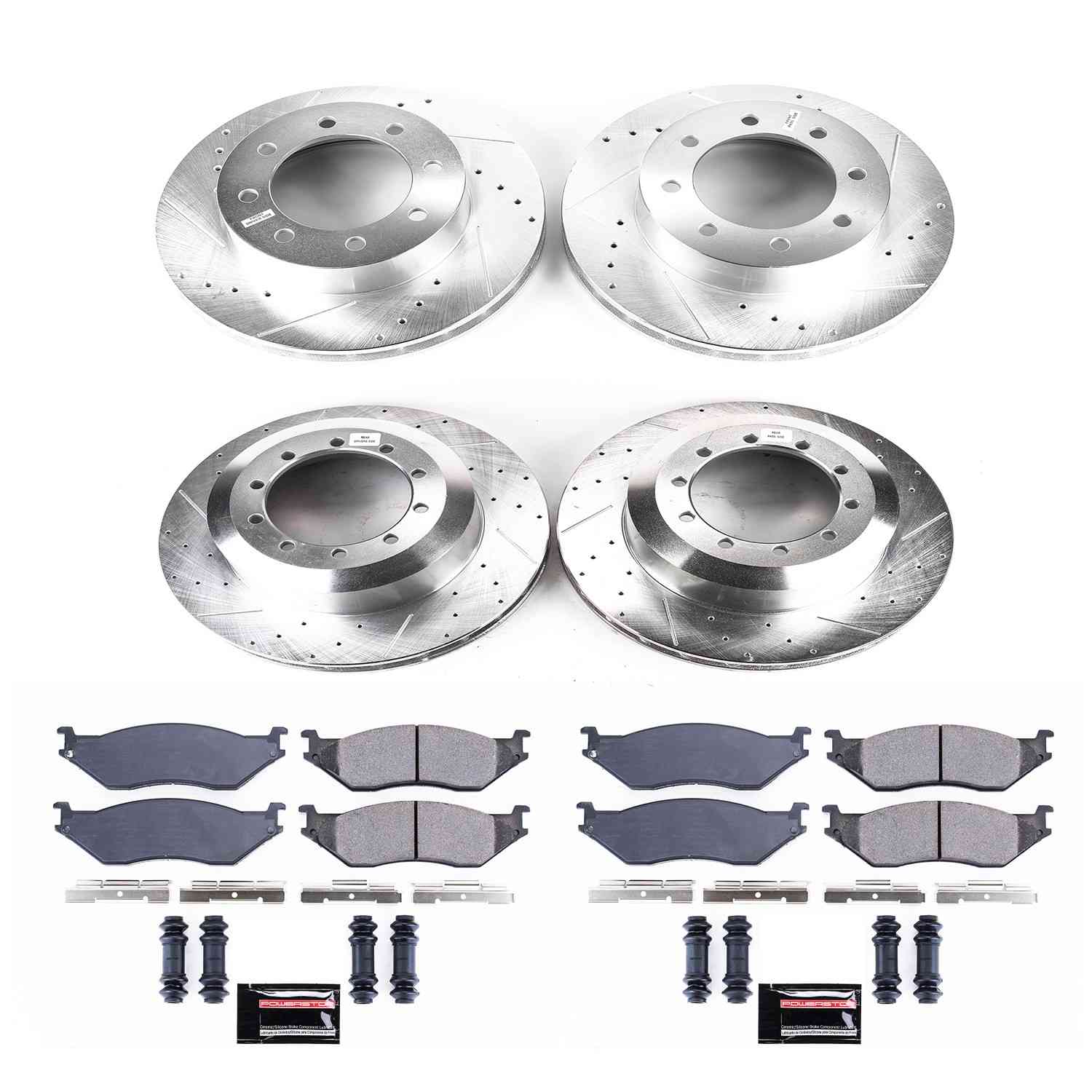 Power Stop 99-04 Ford F-550 Super Duty Front & Rear Z23 Evolution Brake Kit