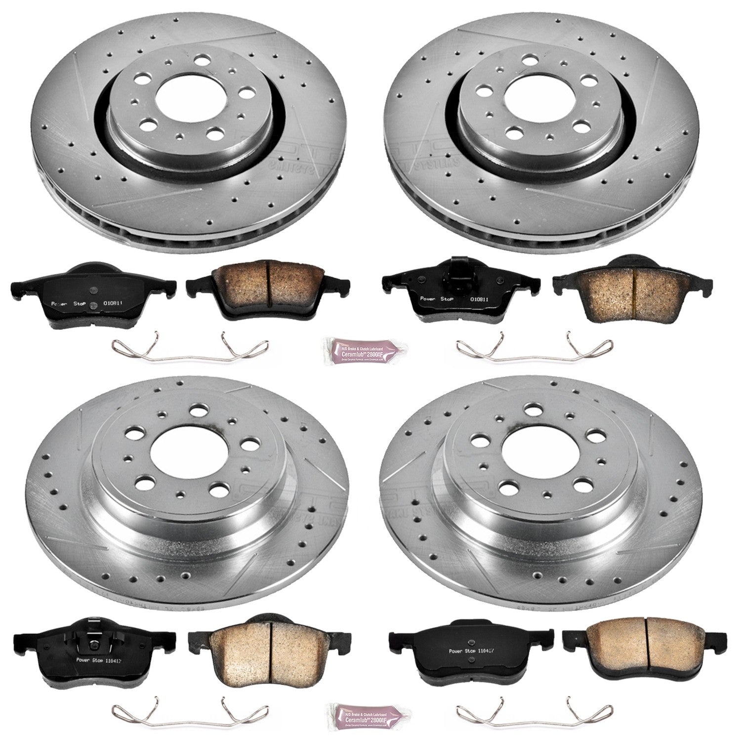 Power Stop 01-09 Volvo S60 Front & Rear Z23 Evolution Sport Brake Kit