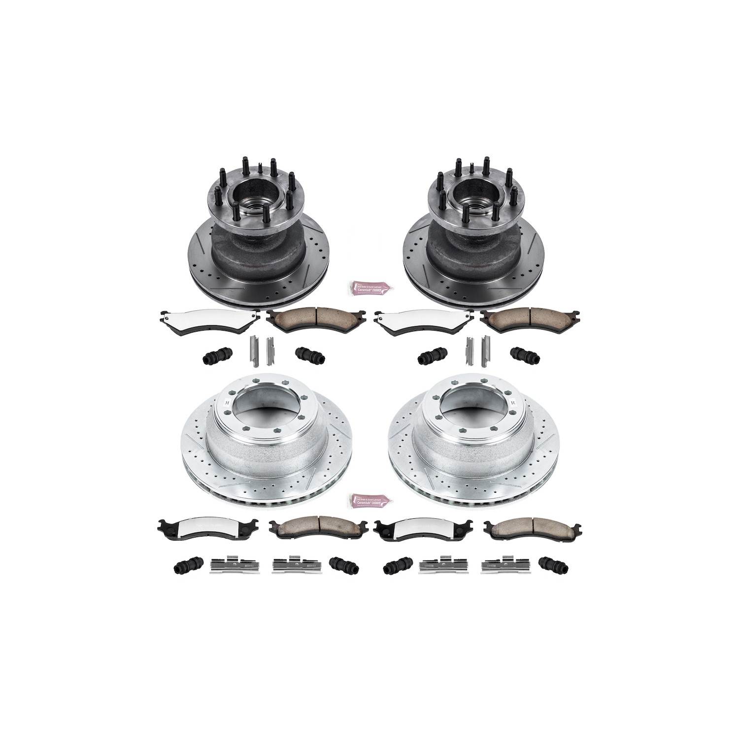 Power Stop 99-07 Ford E-350 Super Duty Front & Rear Z36 Truck & Tow Brake Kit