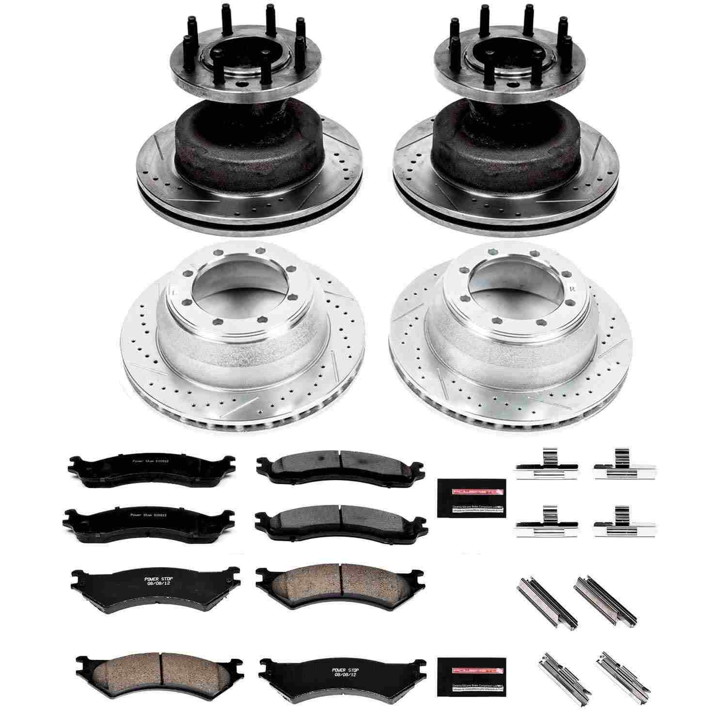 Power Stop 99-07 Ford E-350 Super Duty Front & Rear Z23 Evolution Brake Kit
