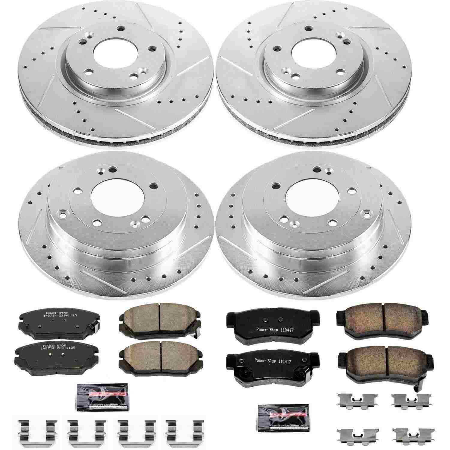 Power Stop 06-09 Hyundai Azera Front & Rear Z23 Evolution Sport Brake Kit