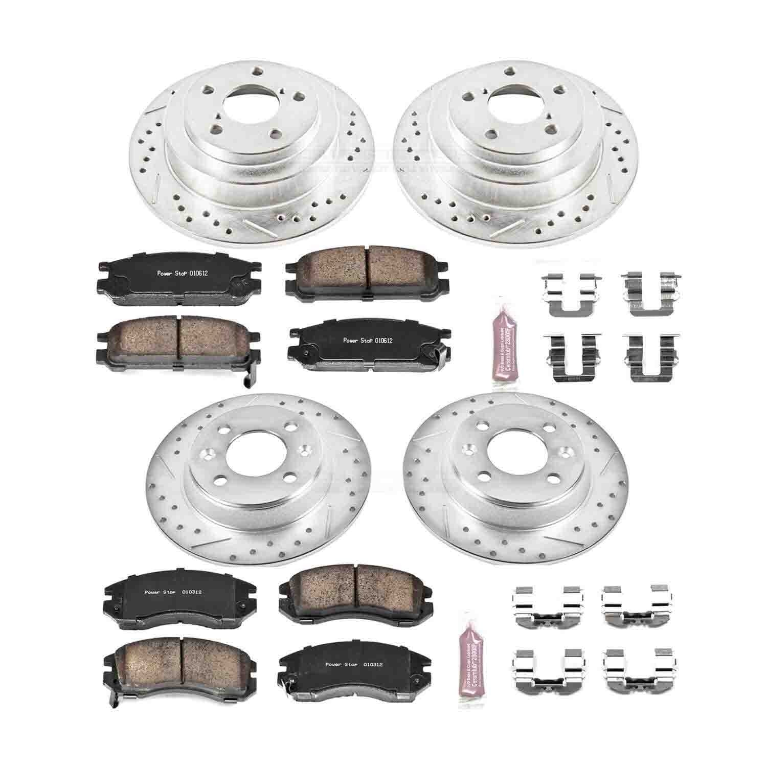 Power Stop 93-96 Subaru Impreza Front & Rear Z23 Evolution Sport Brake Kit