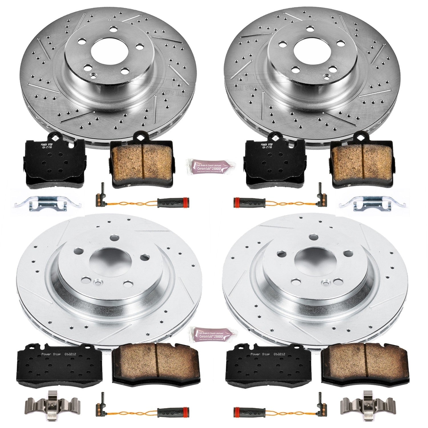 Power Stop 00-02 Mercedes-Benz S430 Front & Rear Z23 Evolution Sport Brake Kit