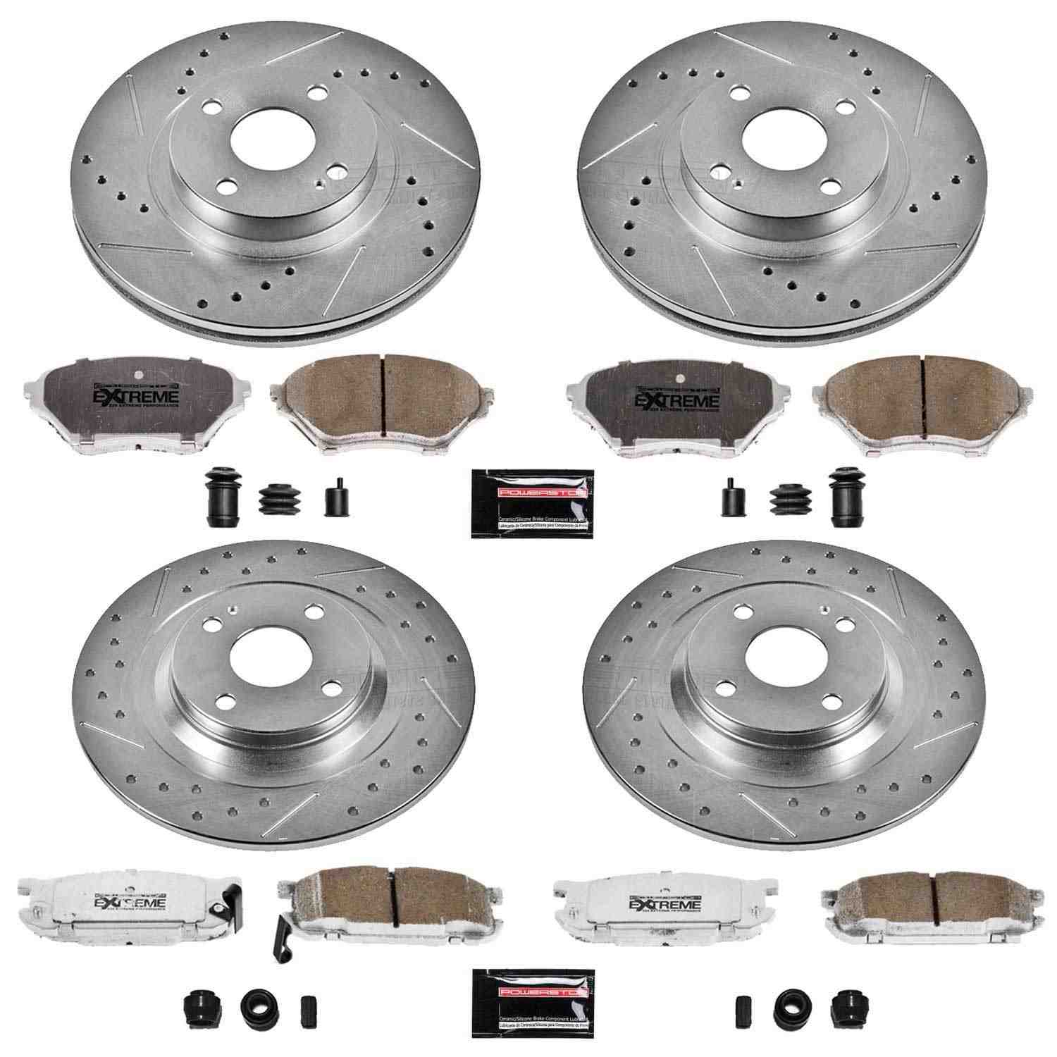 Power Stop 01-05 Mazda Miata Front & Rear Z26 Street Warrior Brake Kit
