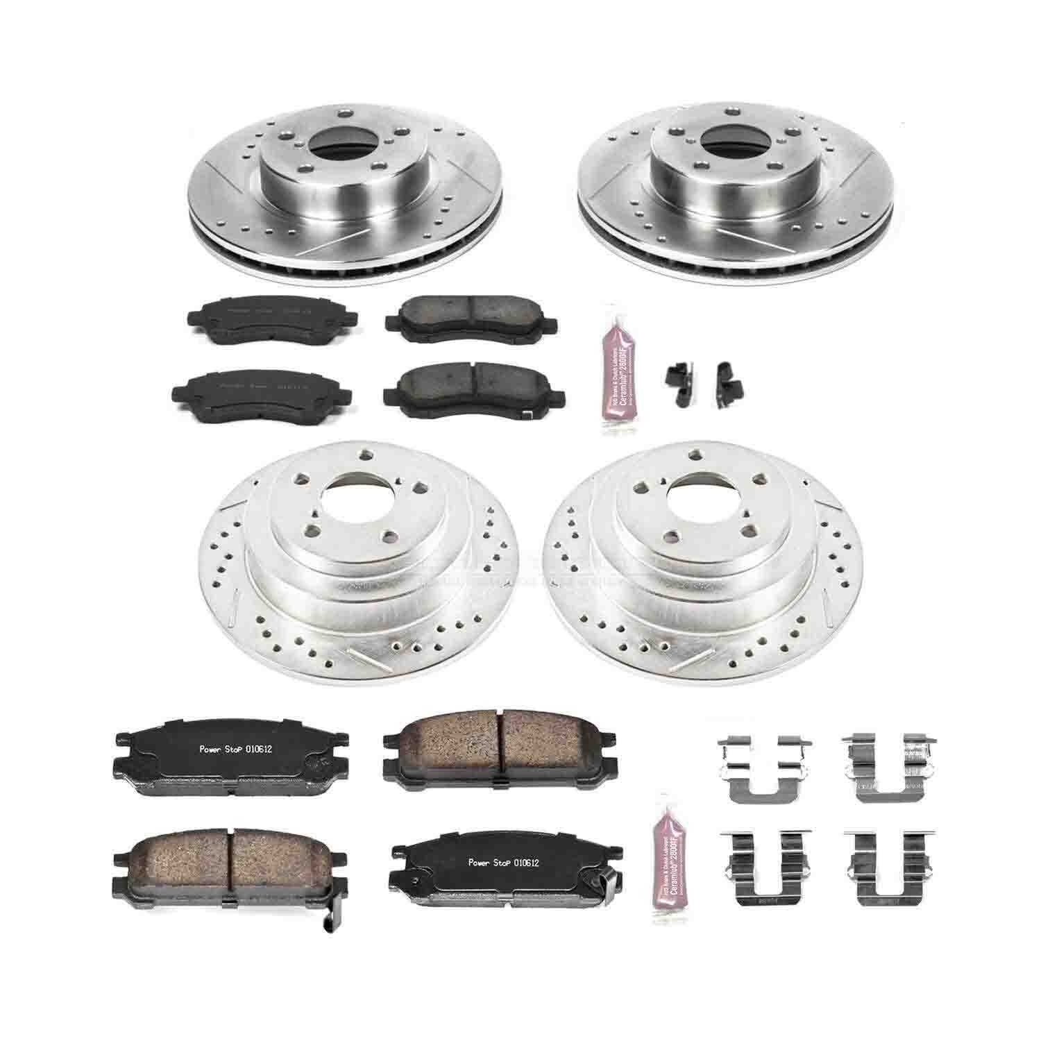 Power Stop 97-99 Subaru Legacy Front & Rear Z23 Evolution Sport Brake Kit