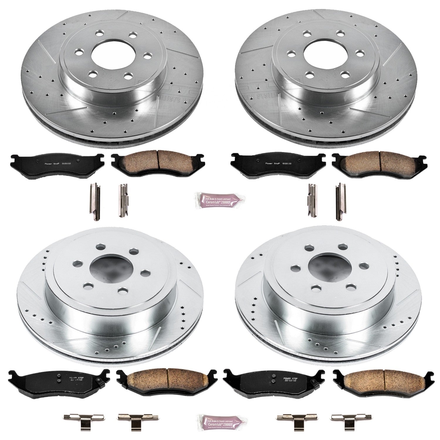 Power Stop 2003 Dodge Durango Front & Rear Z23 Evolution Sport Brake Kit