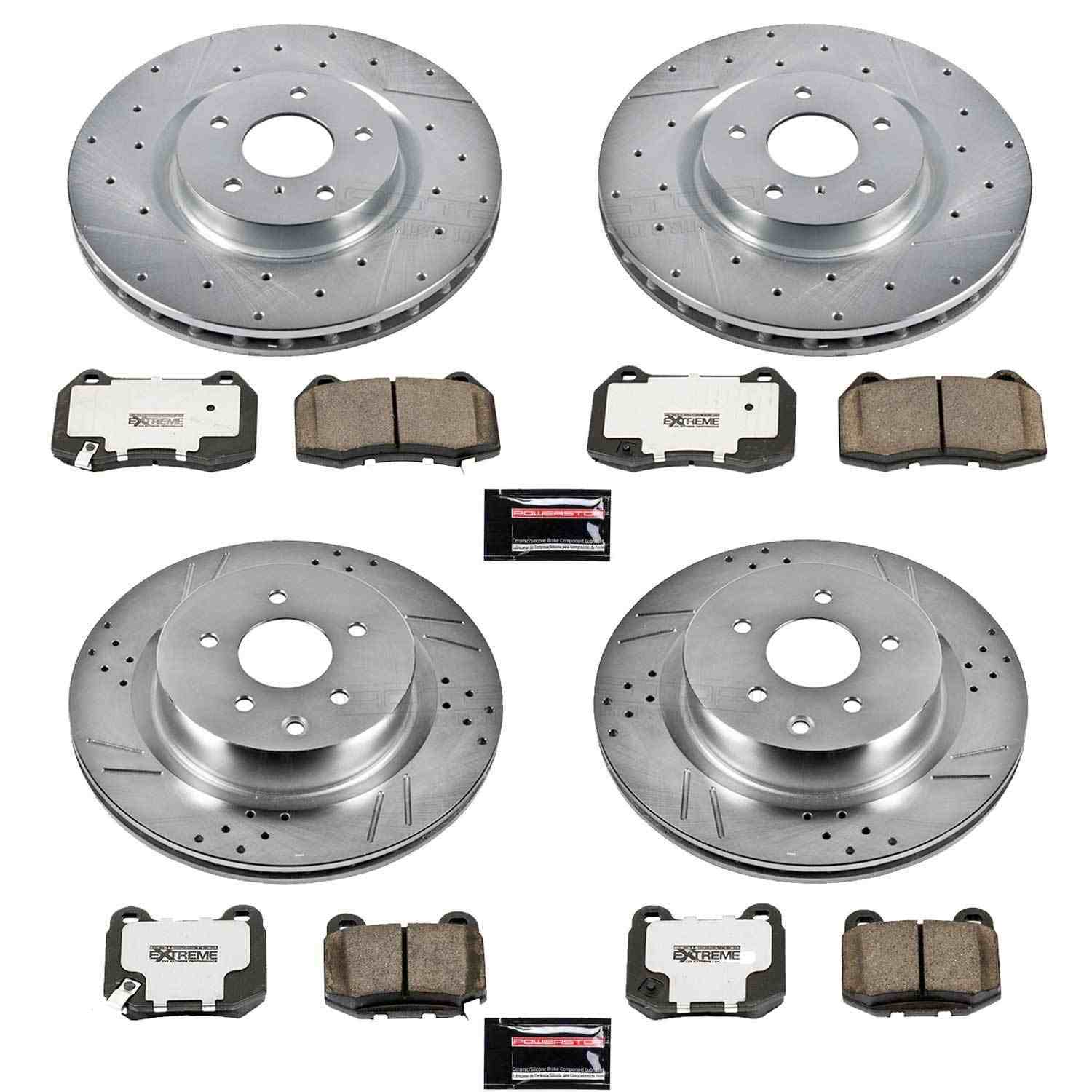 Power Stop 03-04 Infiniti G35 Front & Rear Z26 Street Warrior Brake Kit