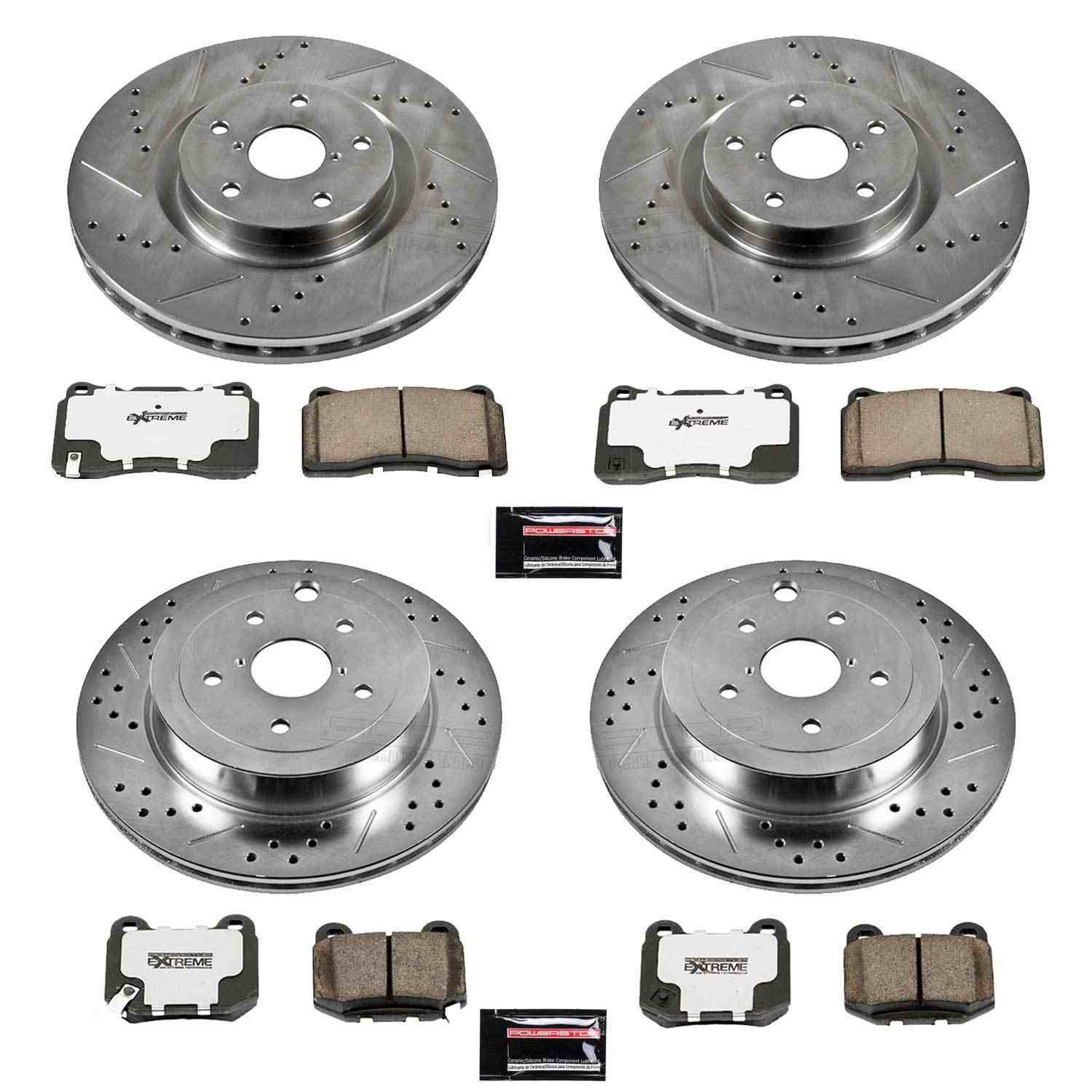 Power Stop 08-14 Subaru Impreza Front & Rear Z26 Street Warrior Brake Kit
