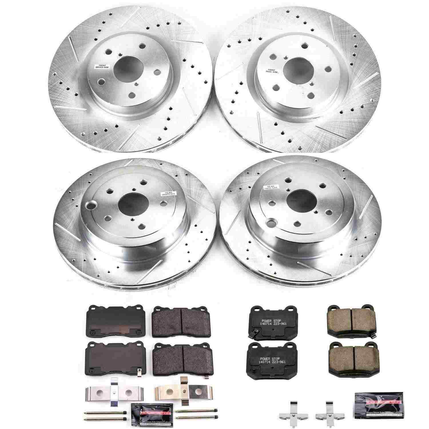 Power Stop 08-14 Subaru Impreza Front & Rear Z23 Evolution Sport Brake Kit