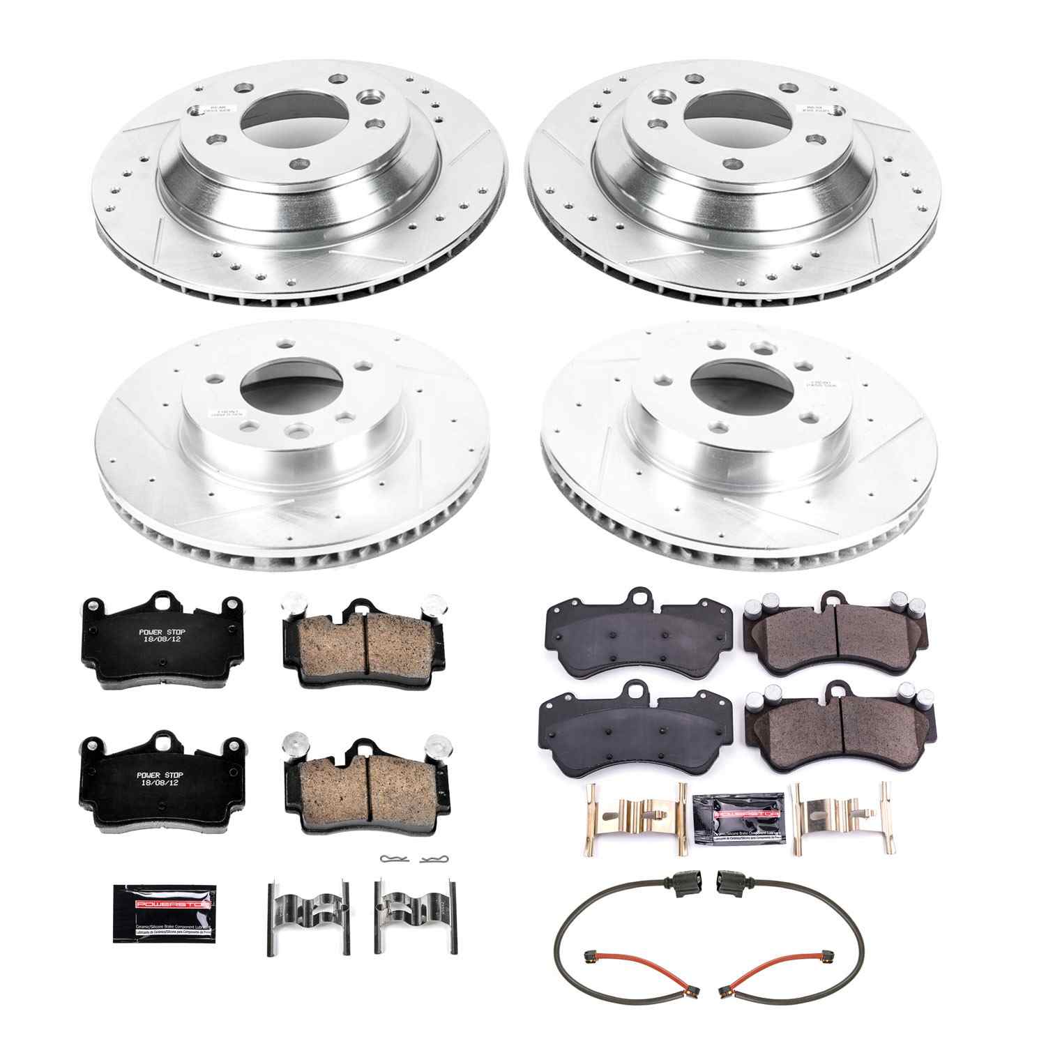 Power Stop 04-06 Porsche Cayenne Front & Rear Z23 Evolution Sport Brake Kit