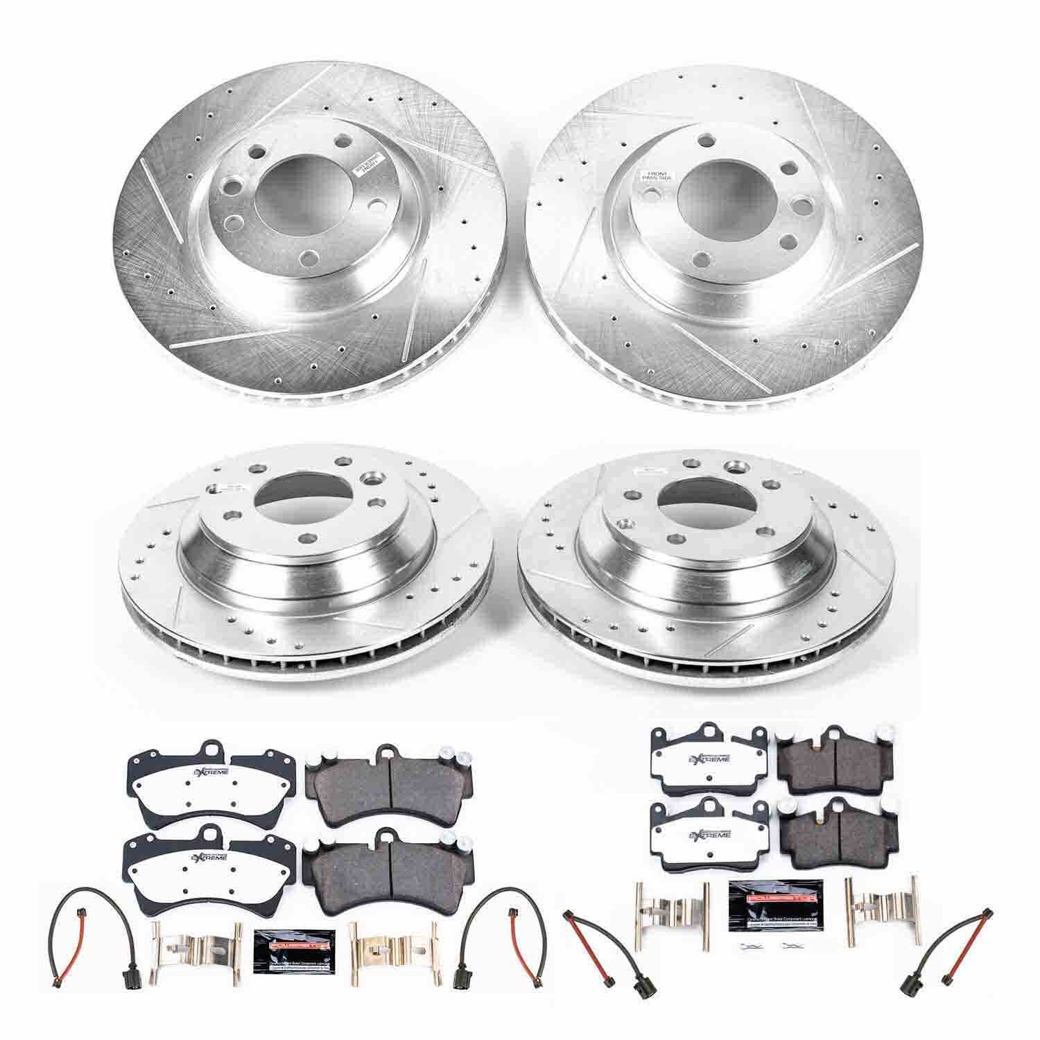 Power Stop 07-15 Audi Q7 Front & Rear Z26 Street Warrior Brake Kit