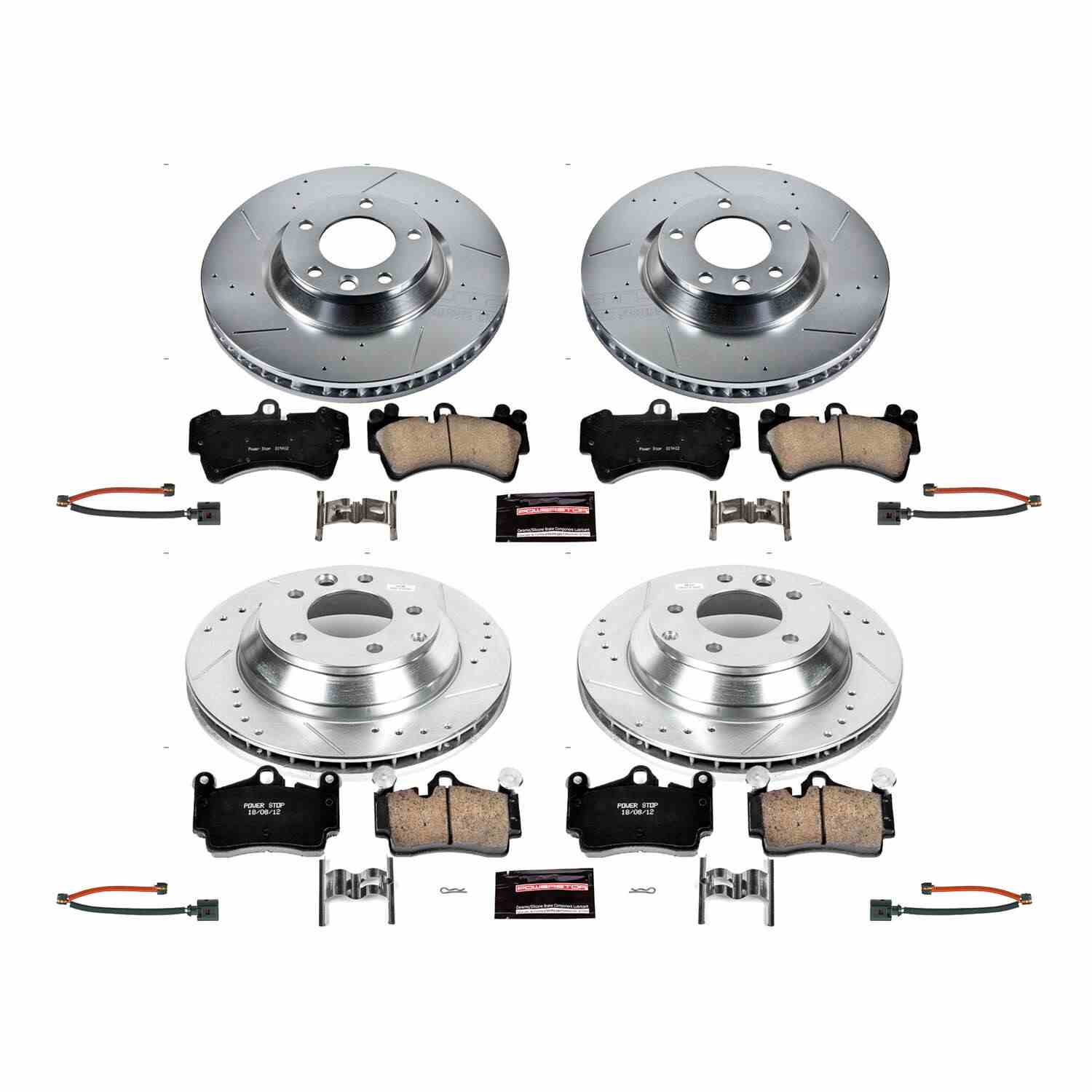 Power Stop 07-15 Audi Q7 Front & Rear Z23 Evolution Sport Brake Kit