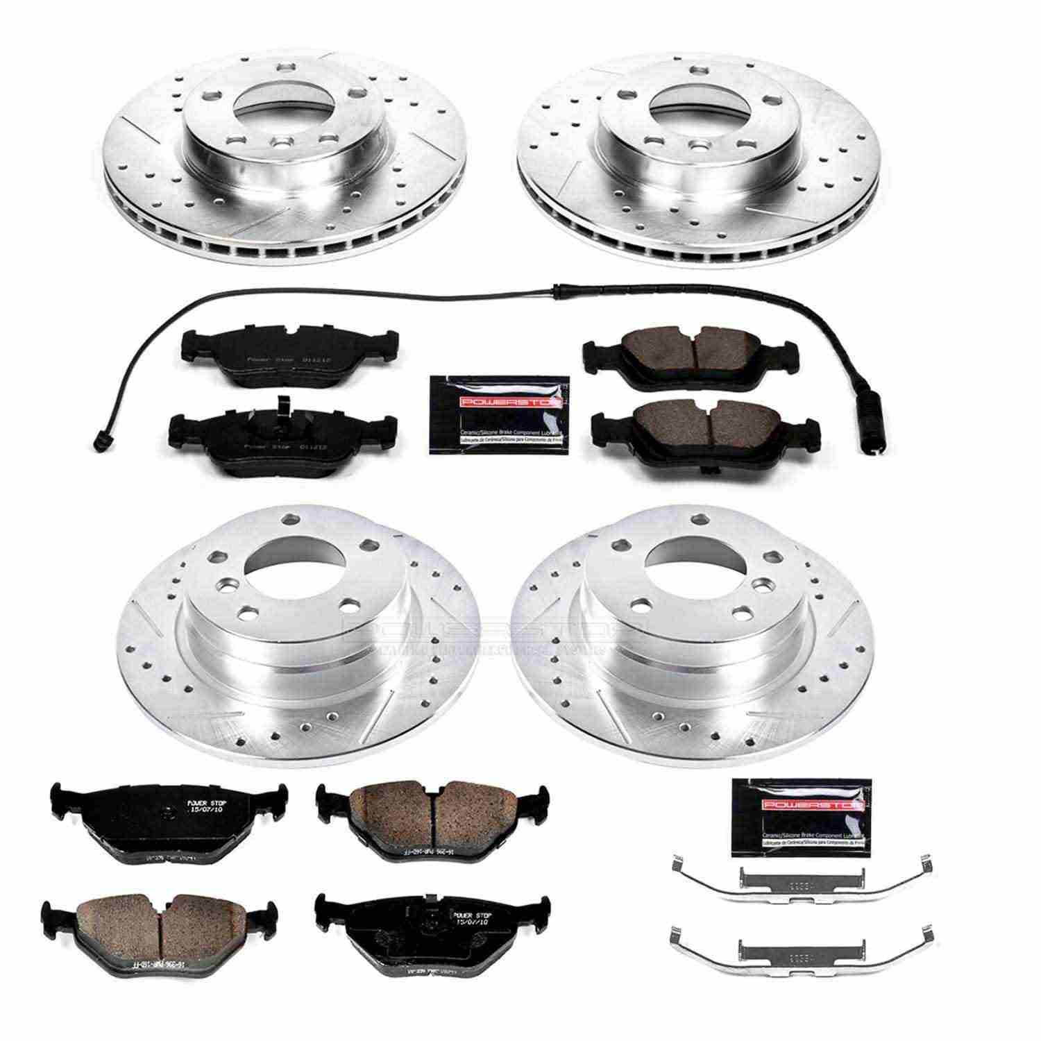 Power Stop 92-98 BMW 318i Front & Rear Z23 Evolution Sport Brake Kit