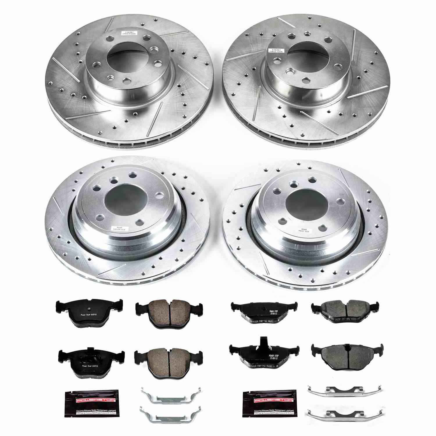Power Stop 99-00 BMW 540i Front & Rear Z23 Evolution Sport Brake Kit
