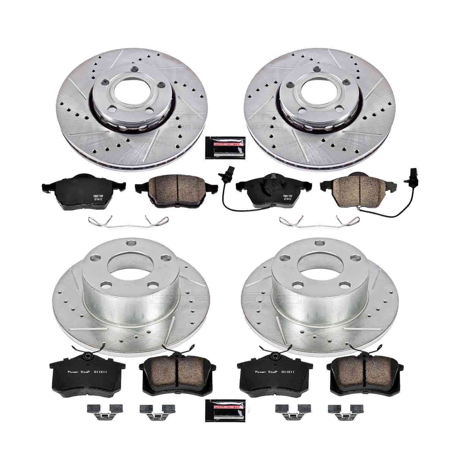 Power Stop 98-01 Audi A6 Front & Rear Z23 Evolution Sport Brake Kit