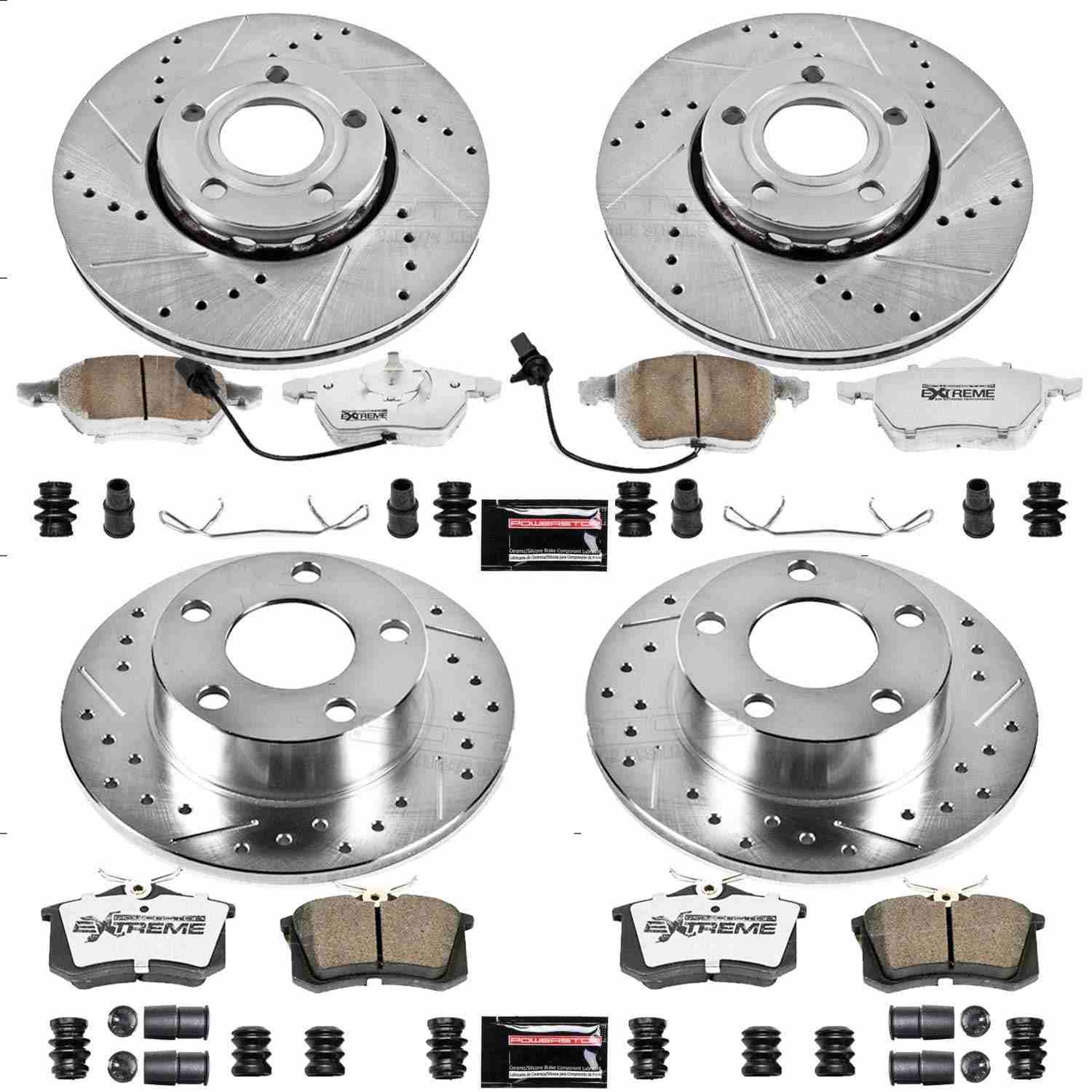 Power Stop 98-01 Audi A6 Quattro Front & Rear Z26 Street Warrior Brake Kit