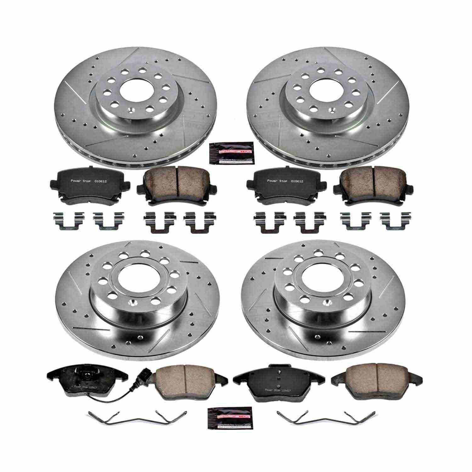 Power Stop 2008 Audi A3 Front & Rear Z23 Evolution Sport Brake Kit